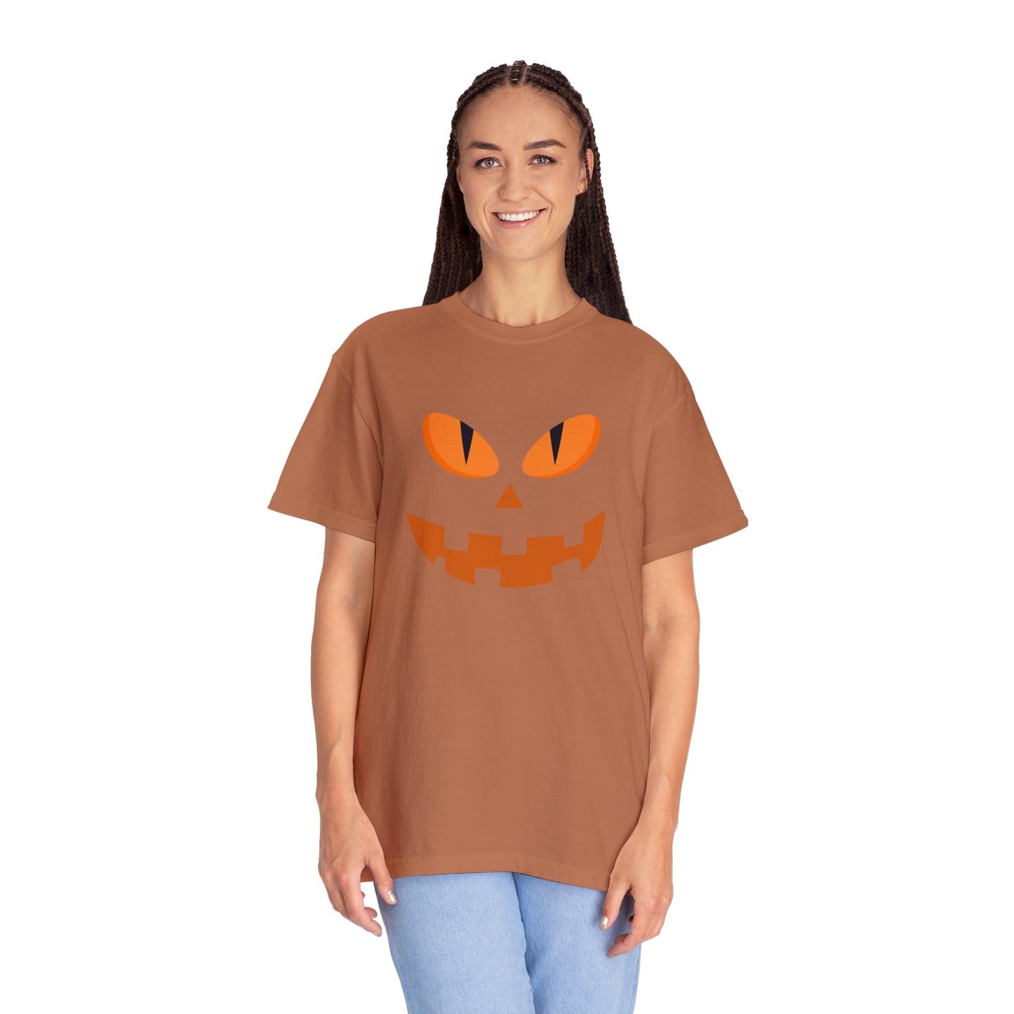 Cute Pumpkin Face Shirt Retro Halloween Tshirt, Vintage Shirt Halloween Shirt Pumpkin Face Halloween Costume Comfort Colors - Giftsmojo