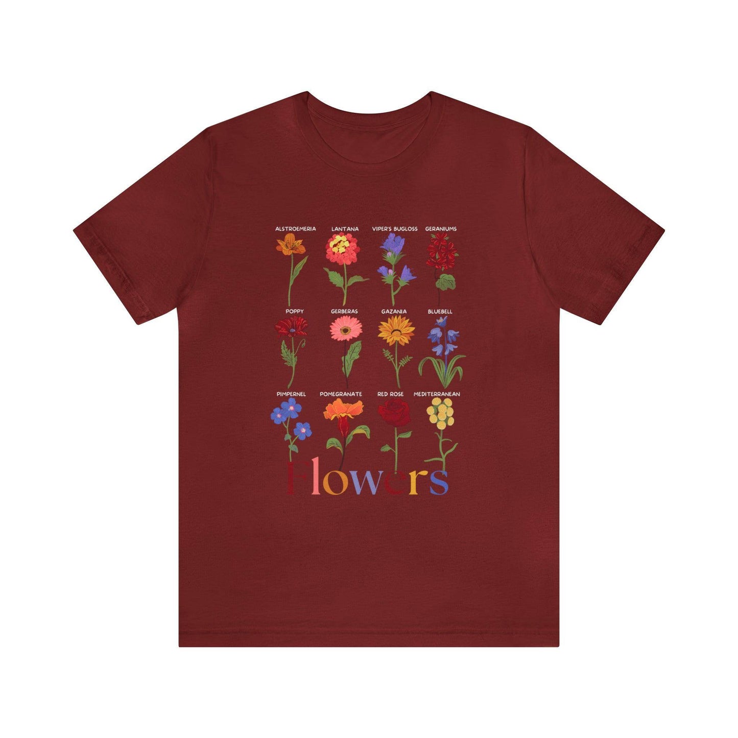 Wildflower Tshirt, Flower Shirt, Types of Flowers Shirt, Floral Tshirt, Gift for Women, Ladies Shirts Best Friend Gift, Plant Mom Nature - Giftsmojo