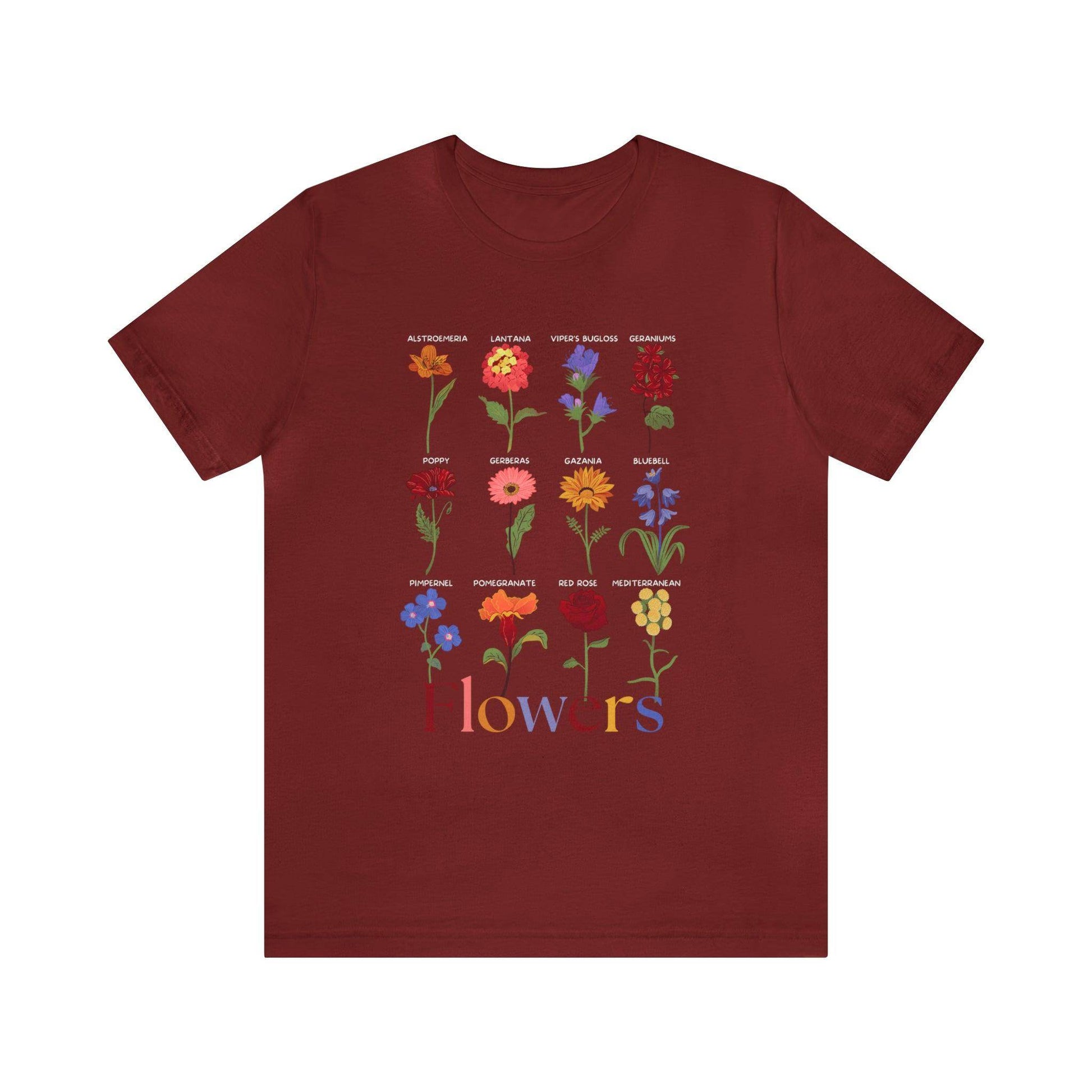 Wildflower Tshirt, Flower Shirt, Types of Flowers Shirt, Floral Tshirt, Gift for Women, Ladies Shirts Best Friend Gift, Plant Mom Nature - Giftsmojo
