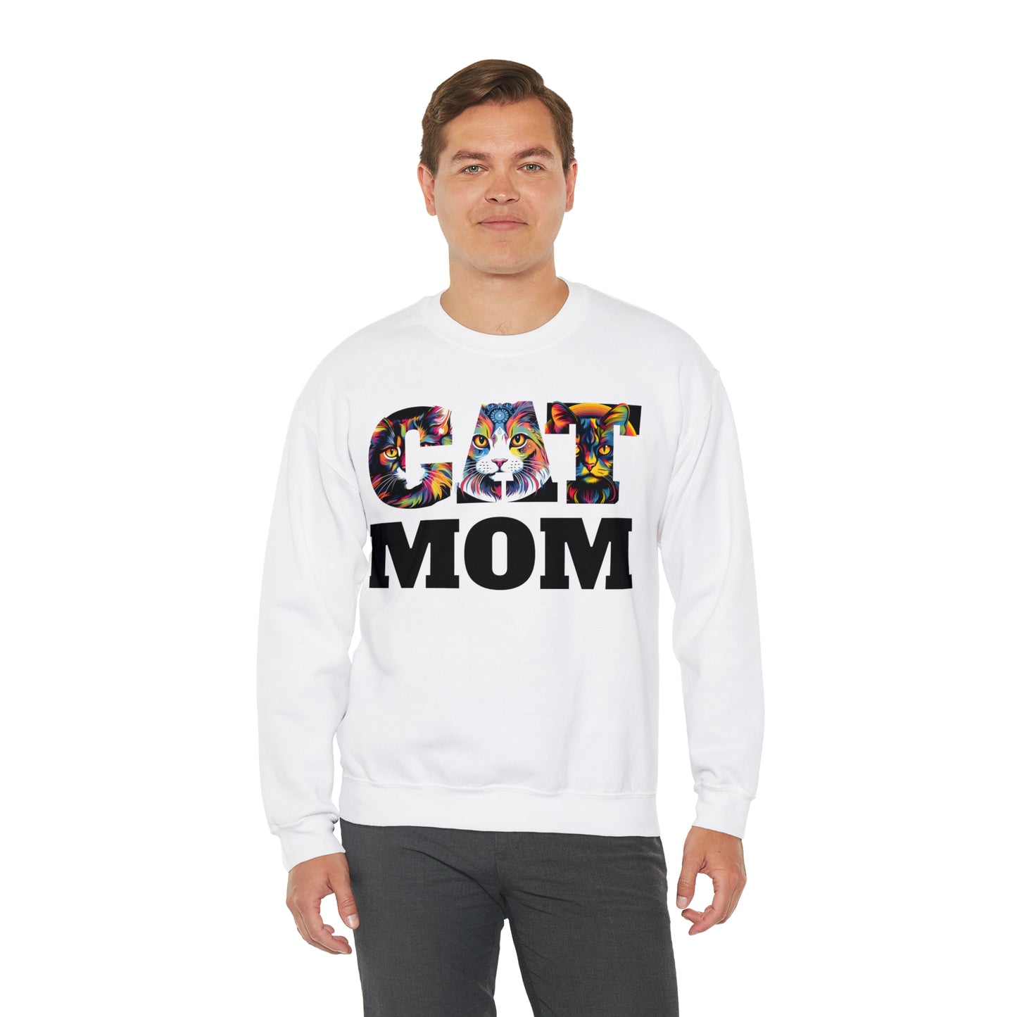 Cat Mom Sweatshirt Cat Sweatshirt Cat Crewneck Sweatshirt Cat Mom Gift Cat Lover Gift Cat Mama Shirt Cat Lover Sweater Animal Lover Gift