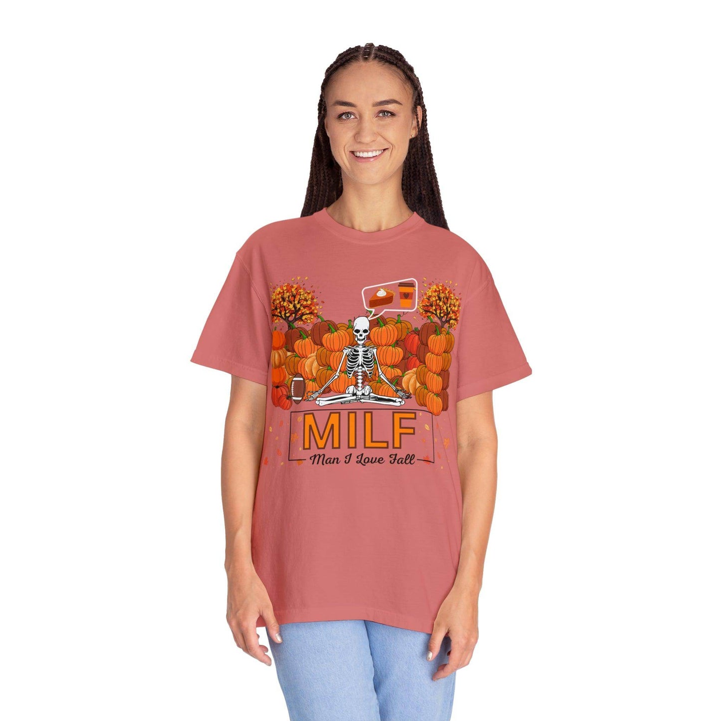 MILF Man I love Fall Gift for Fall Funny Fall Shirts Gift Pumpkin Comfort Colors Shirt - Giftsmojo