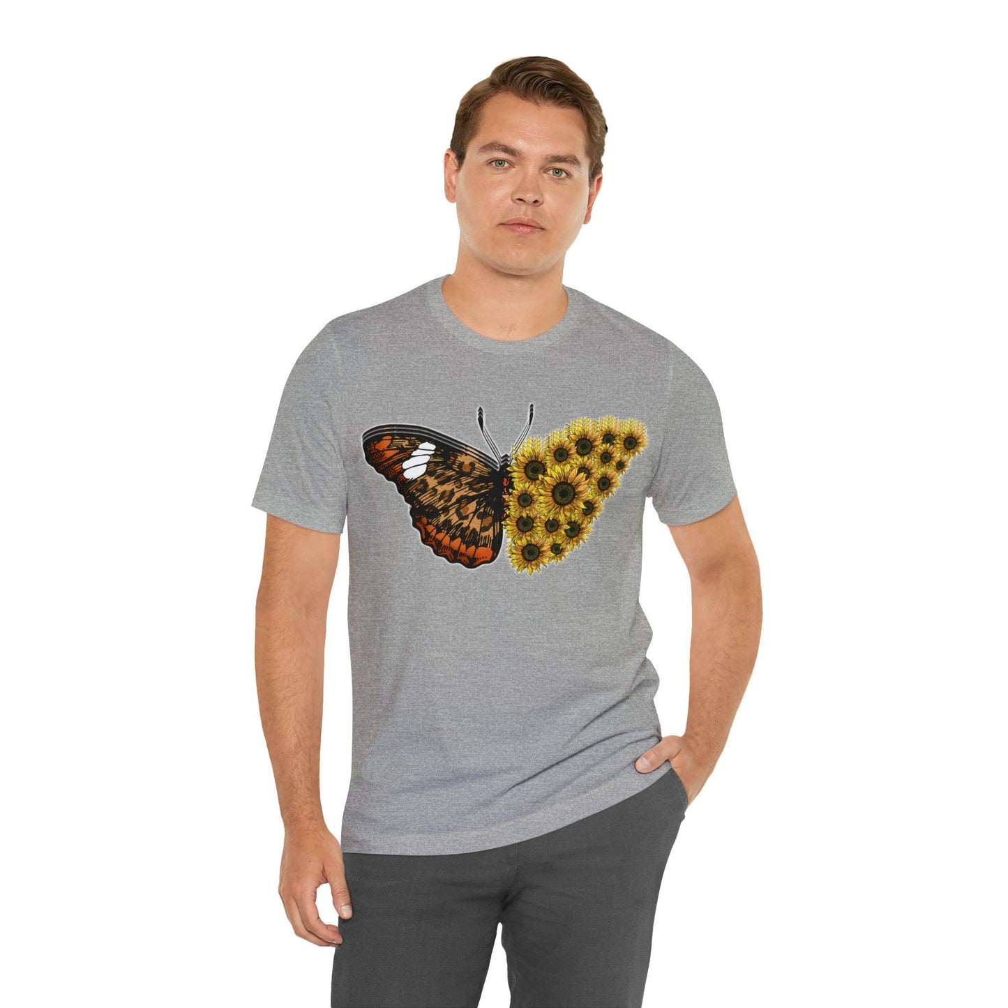 Butterfly Shirt, Sunflower Shirt, Insect Shirt Nature love T shirtFloral Tee Shirt, Flower Shirt, Garden Shirt, Womens Fall Summer shirt - Giftsmojo