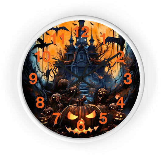 Halloween Ghost Wall Clock Halloween Wall Clocks Halloween Clock Fall Clock Halloween Decor - Giftsmojo