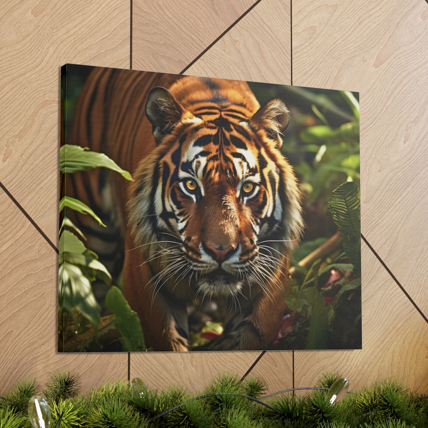 Tiger In Nature Art Canvas Gallery Wraps Tiger Print Large Canvas Art Animal Wall Art minimalist Wall Art Lover Gift