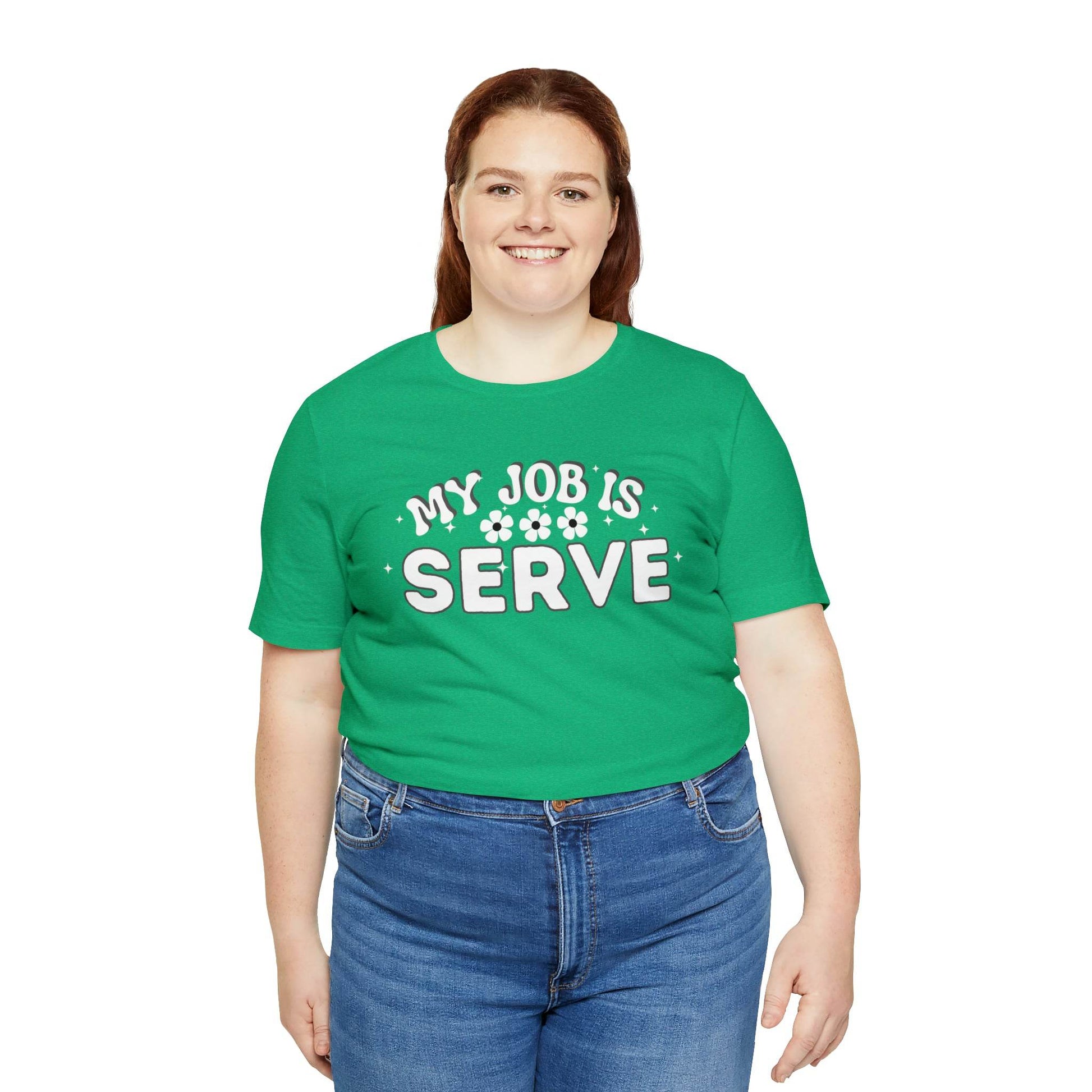 My Job is Serve Shirt Military Shirt Customer Service Shirt Waiter/Waitress Public Servant, Hotel Concierge, Caterer, Flight Attendant, Bartender Barista - Giftsmojo