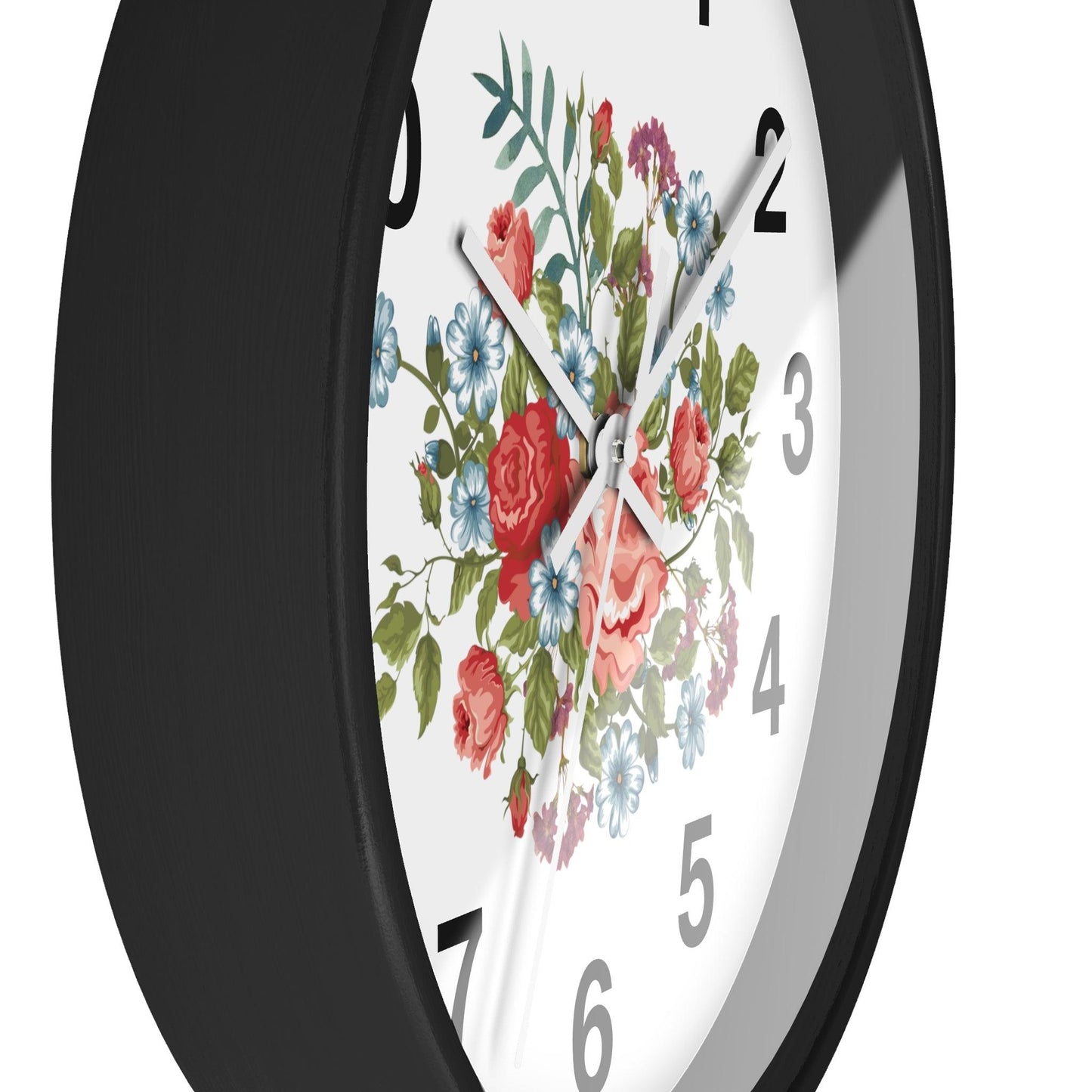 Flower Wall Clock Floral Wall Clock Home Decor Gift House Warming Gift- New Home Gift Mom Gift Farmhouse Clocks For Wall Living Room Bedroom
