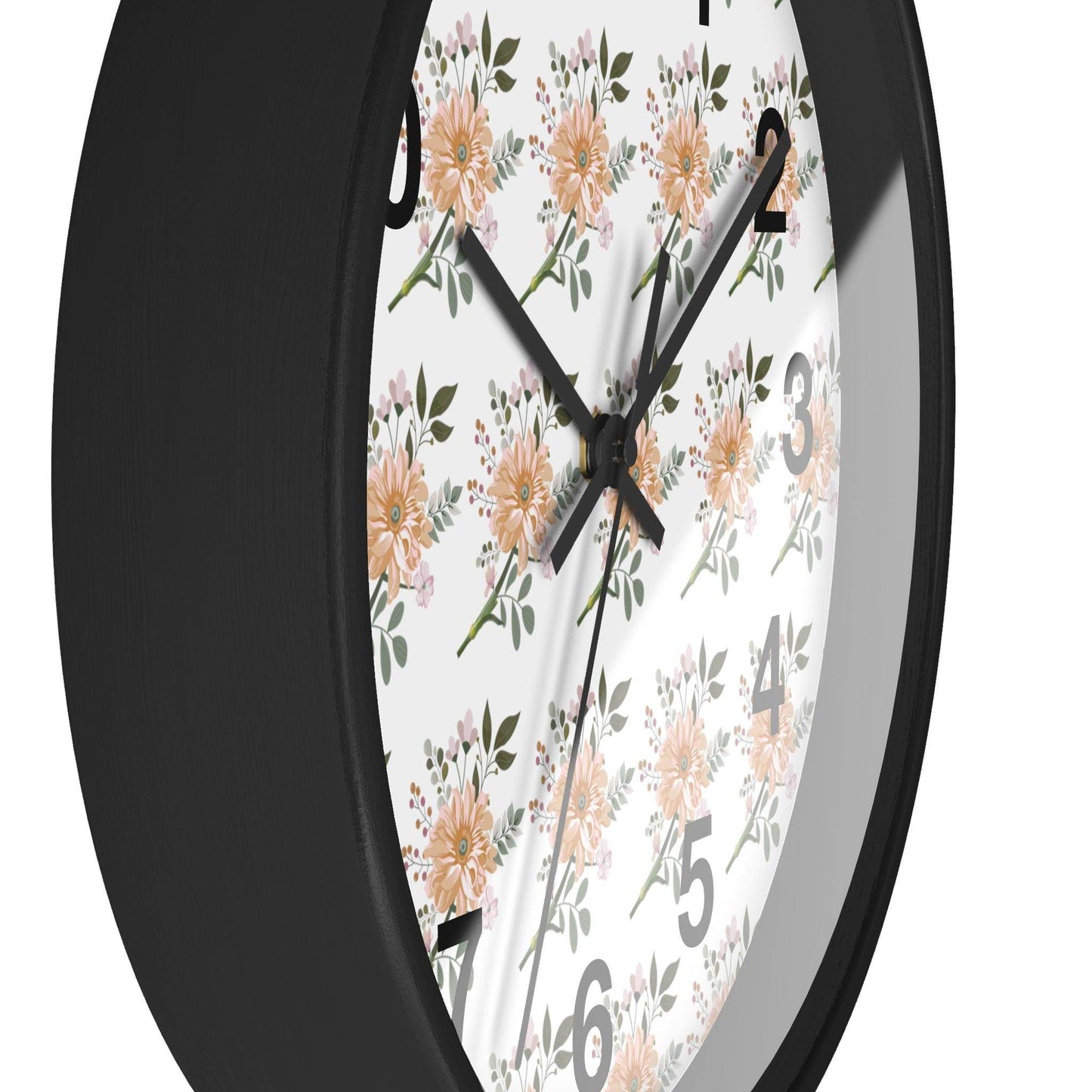 Flower wall clock, Wall clock. Floral Wall Clock, Home decor gift, House Warming gift, unique Gift, Mom gift - Giftsmojo