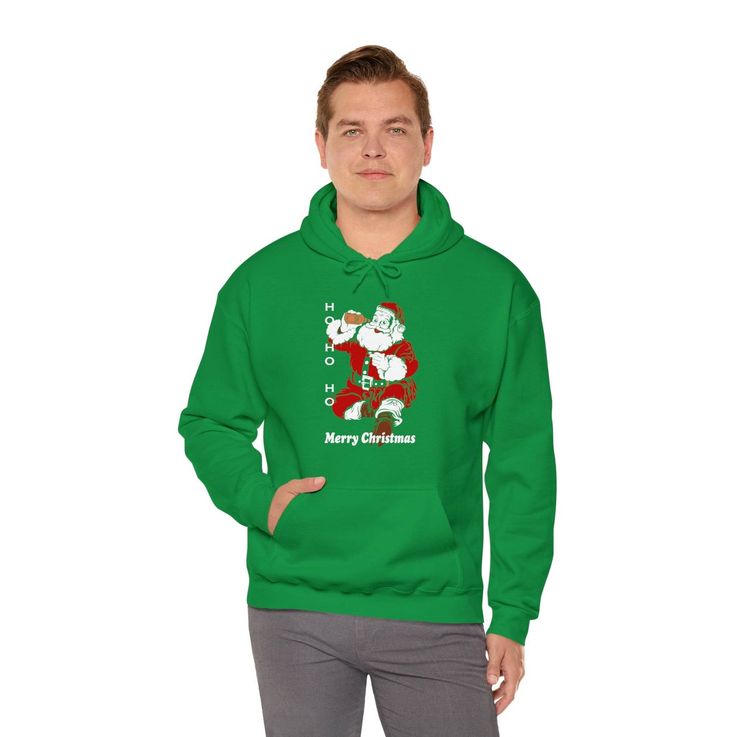 Ho HO Ho Merry Christmas Unisex Heavy Blend Hooded Sweatshirt Christmas Shirt Hoodie - Giftsmojo