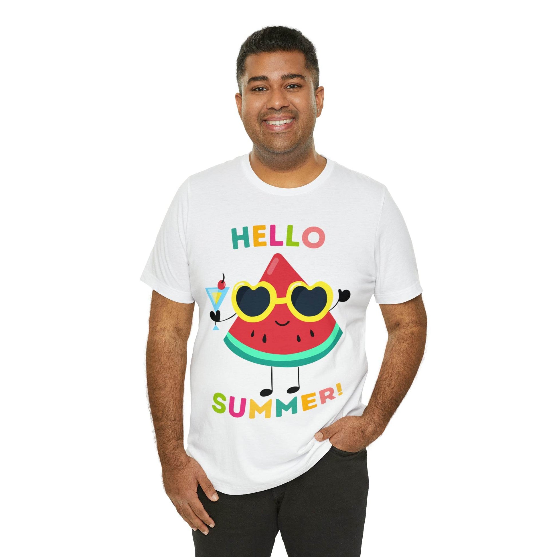 Hello Summer Shirt, Funny Summer Casual Top Tee,Unisex Summer Tshirt Ladies - Giftsmojo