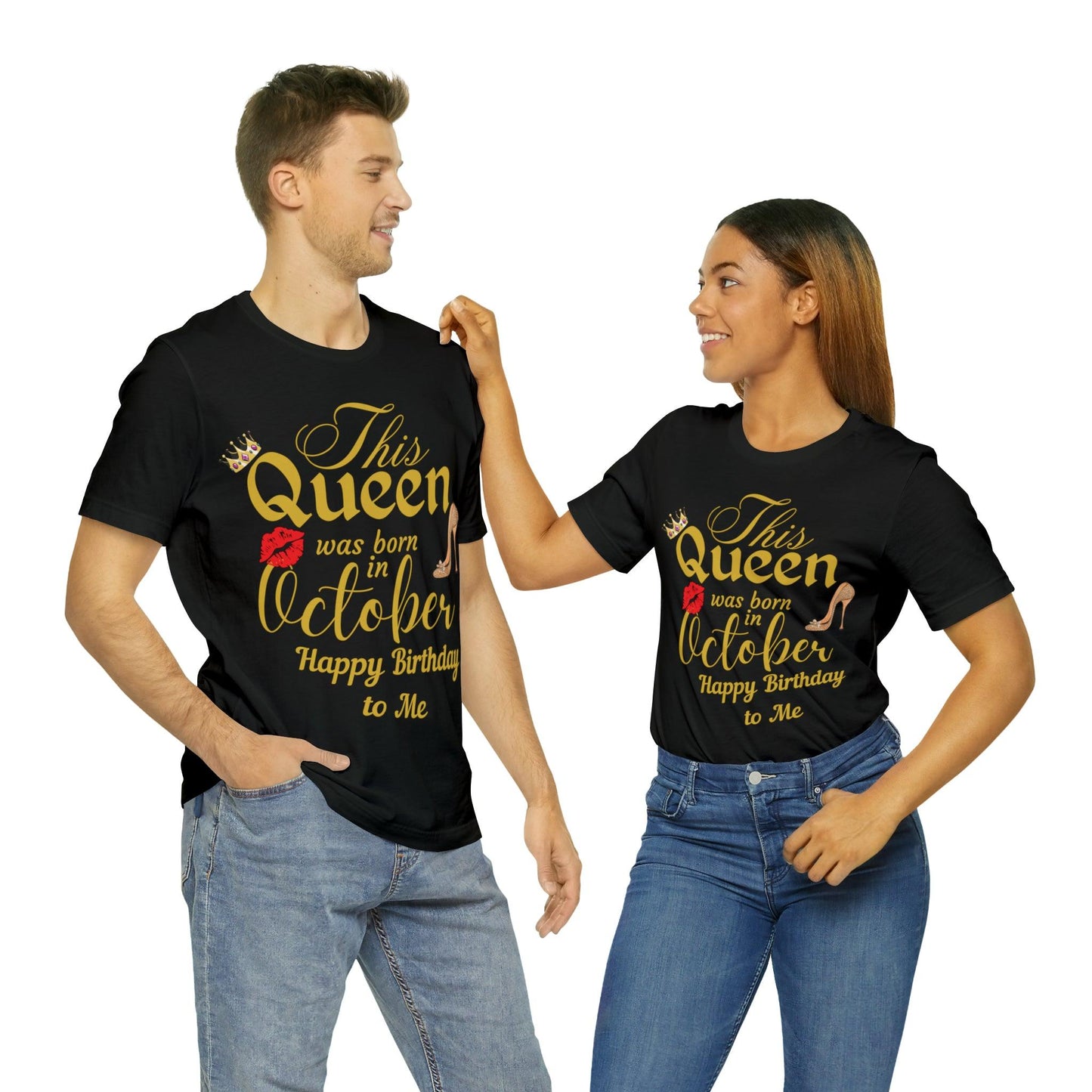 Birthday Queen Shirt, Gift for Birthday, This Queen was born in October Shirt, Funny Queen Shirt, Funny Birthday Shirt, Birthday Gift - Giftsmojo