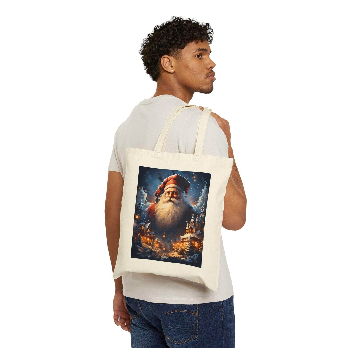 Christmas Tote Bag, Christmas Canvas Tote Bag Christmas Bag Santa Bag - Giftsmojo