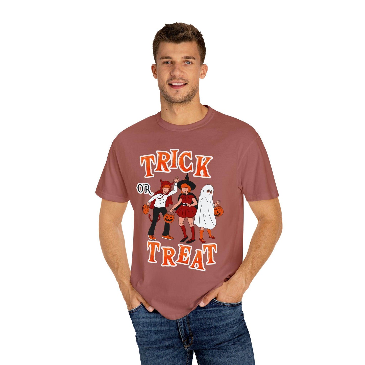 Halloween Party Shirt Retro Halloween Tshirt, Trick or Treat Shirt Vintage Shirt Halloween Shirt Cute Spooky Shirt, Halloween Gift Halloween T-shirt - Giftsmojo
