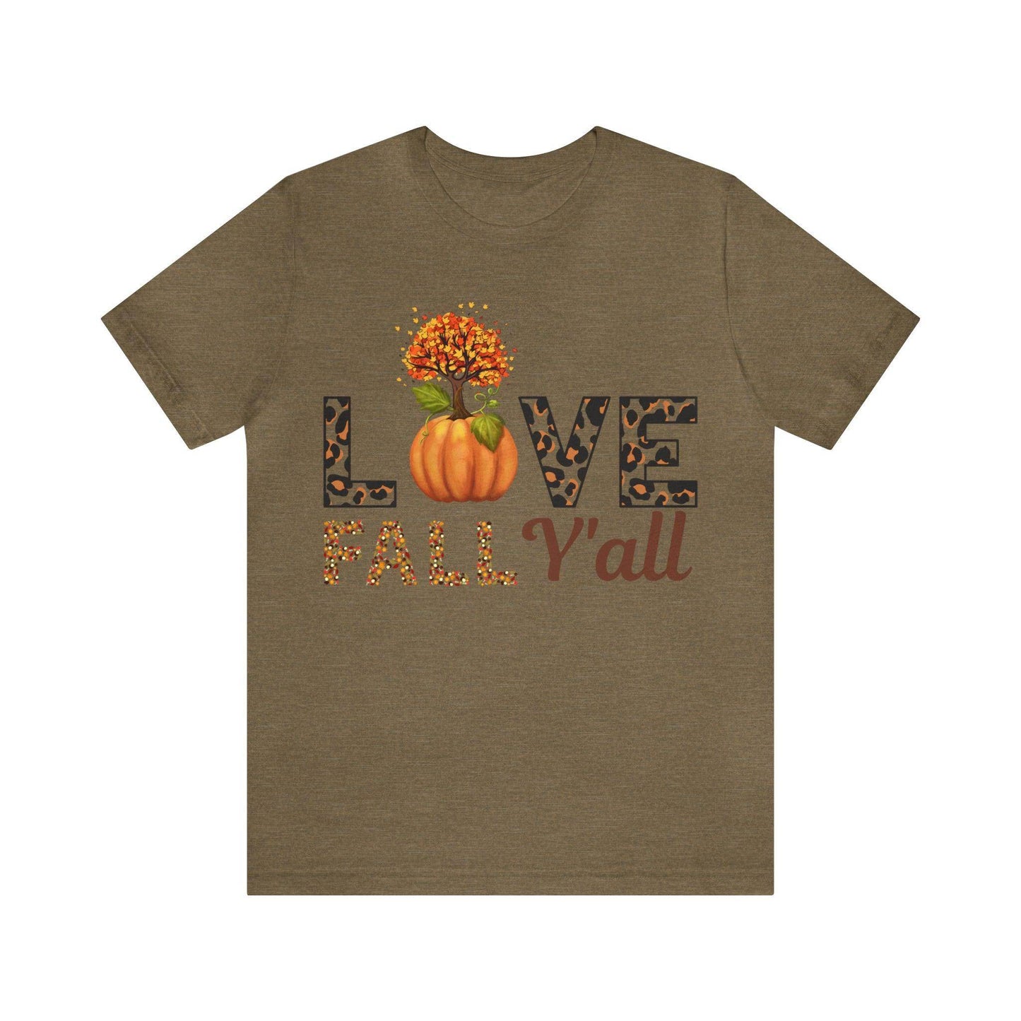 Leopard Print Love Fall Y'all shirt, Autumn Shirt, Fall shirt, Fall Gift - Giftsmojo
