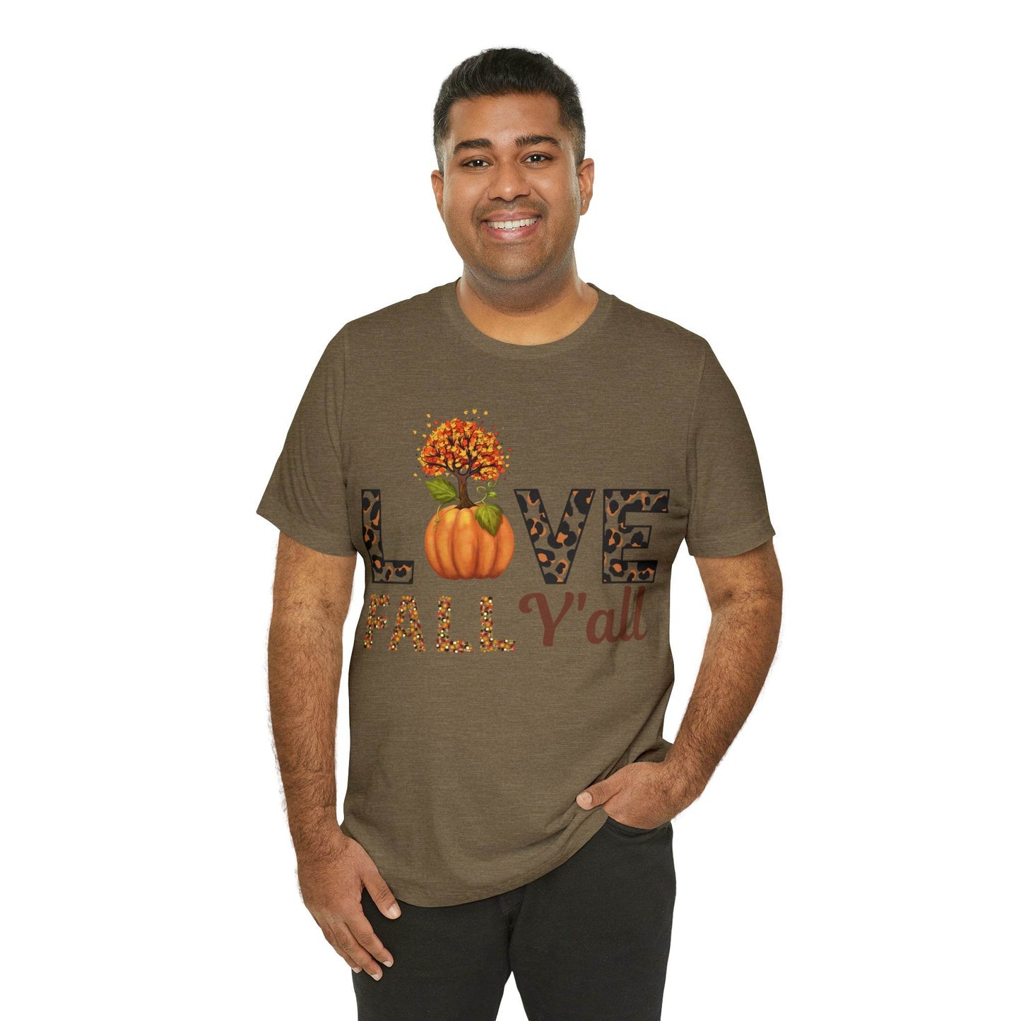 Leopard Print Love Fall Y'all shirt, Autumn Shirt, Fall shirt, Fall Gift - Giftsmojo