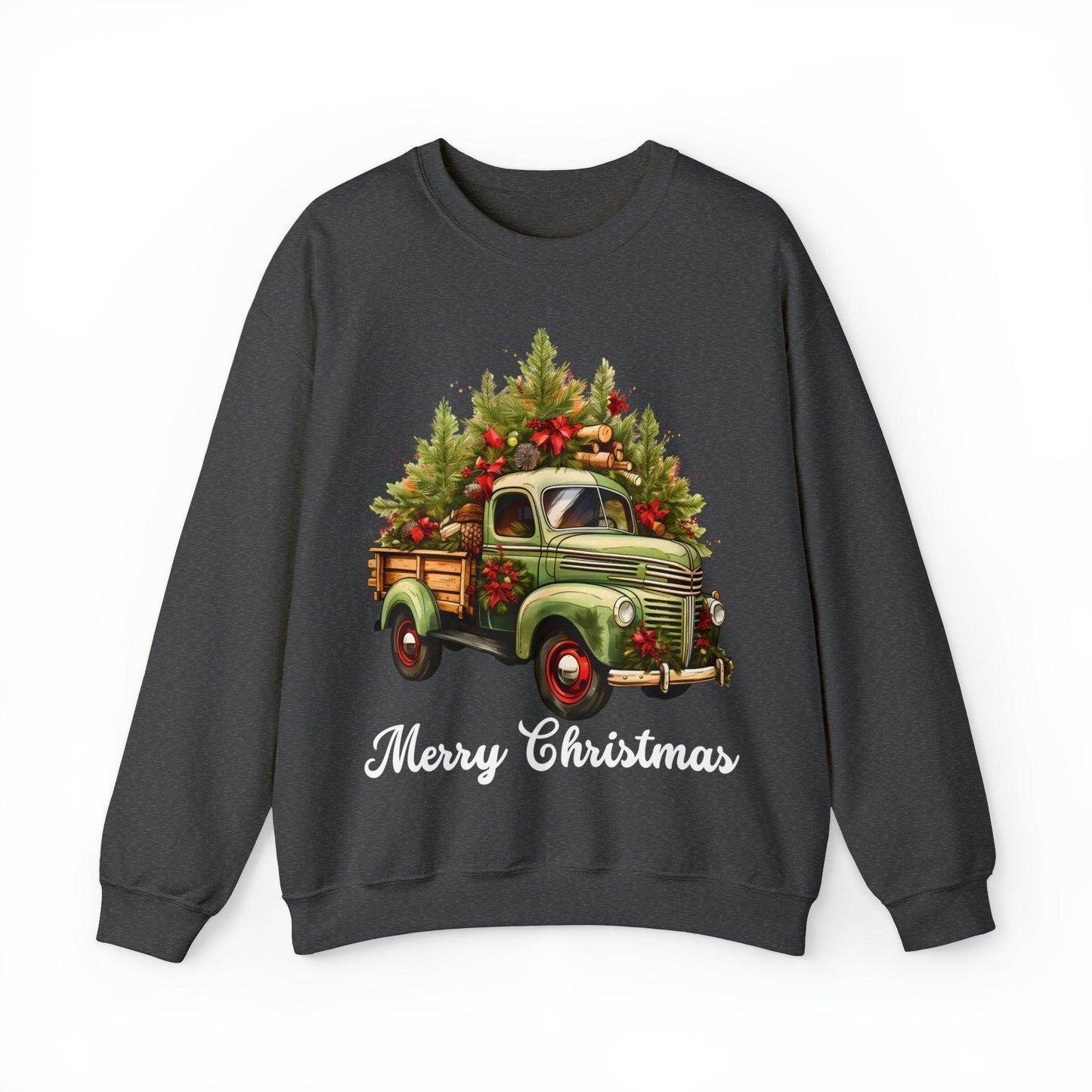 Christmas Sweatshirt Christmas Tree Sweatshirt Christmas Sweater Tree Truck Shirt Christmas Sweatshirt Tree Sweat Pine Tree - Giftsmojo