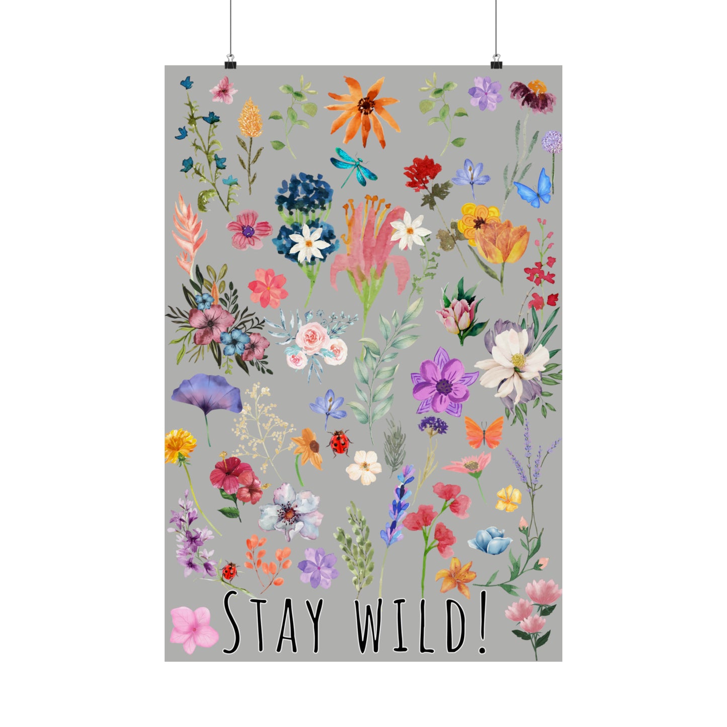 Watercolor Wildflowers Wall Art