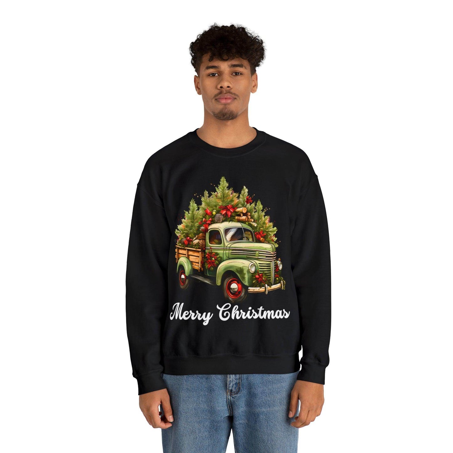 Christmas Sweatshirt Christmas Tree Sweatshirt Christmas Sweater Tree Truck Shirt Christmas Sweatshirt Tree Sweat Pine Tree - Giftsmojo