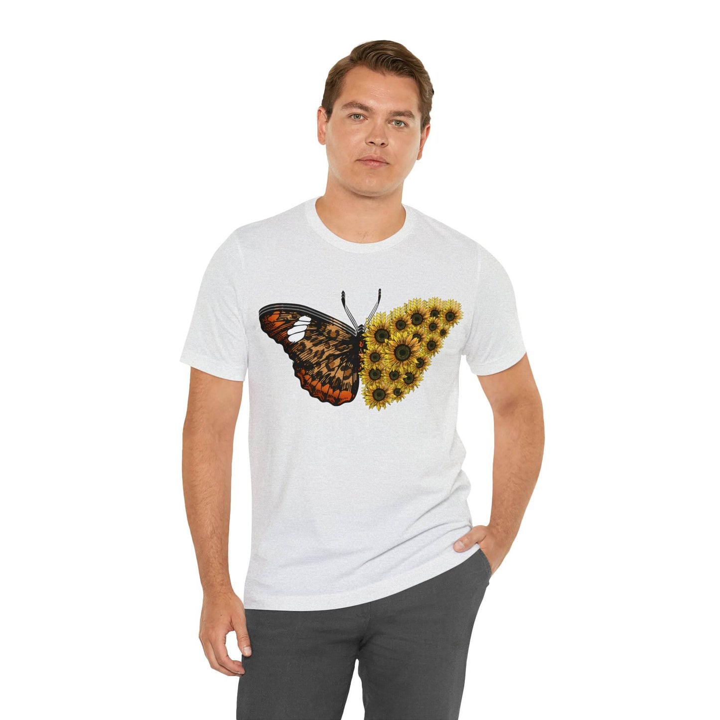 Butterfly Shirt, Sunflower Shirt, Insect Shirt Nature love T shirtFloral Tee Shirt, Flower Shirt, Garden Shirt, Womens Fall Summer shirt - Giftsmojo