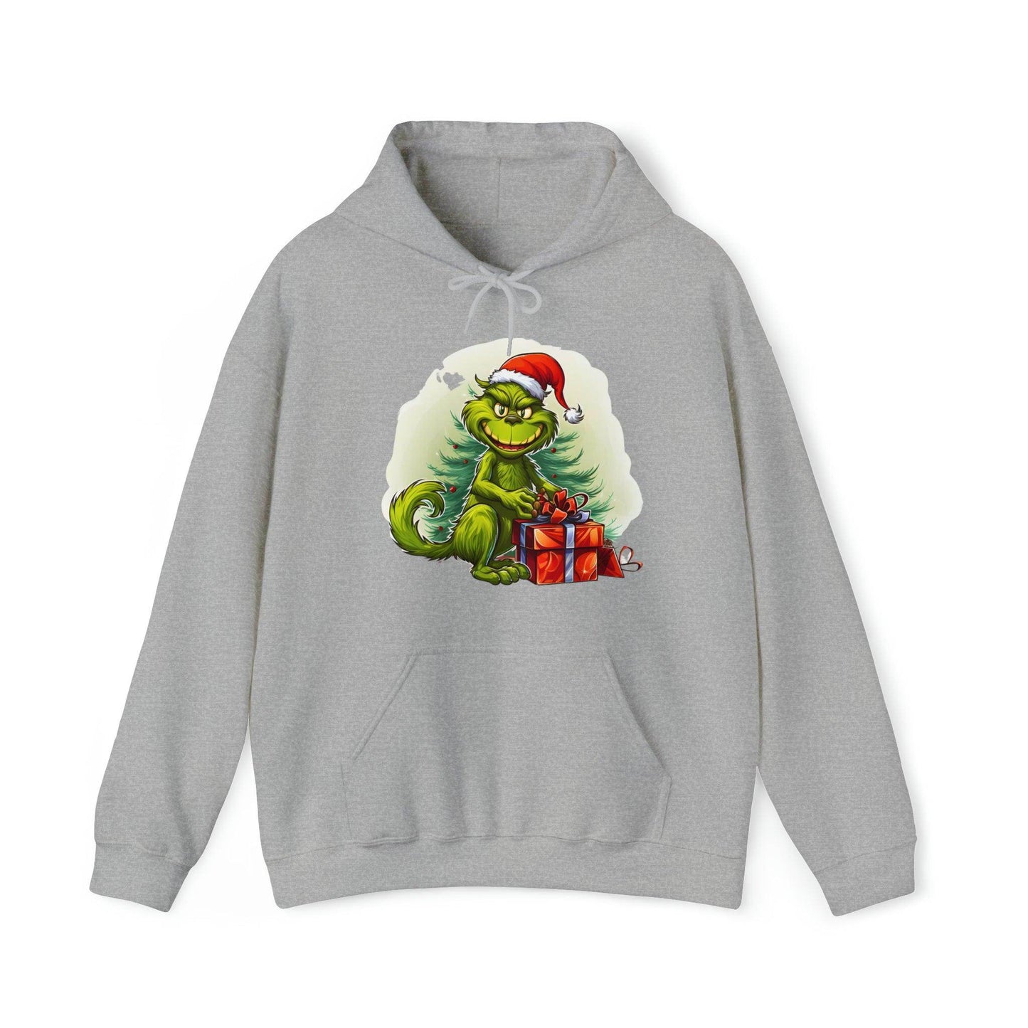 Grinch Hooded Sweatshirt Grinch Christmas Sweatshirt Christmas Sweater Truck Pullover Christmas Tree Sweat Pine Tree Pullover Grinch With a Mug - Giftsmojo