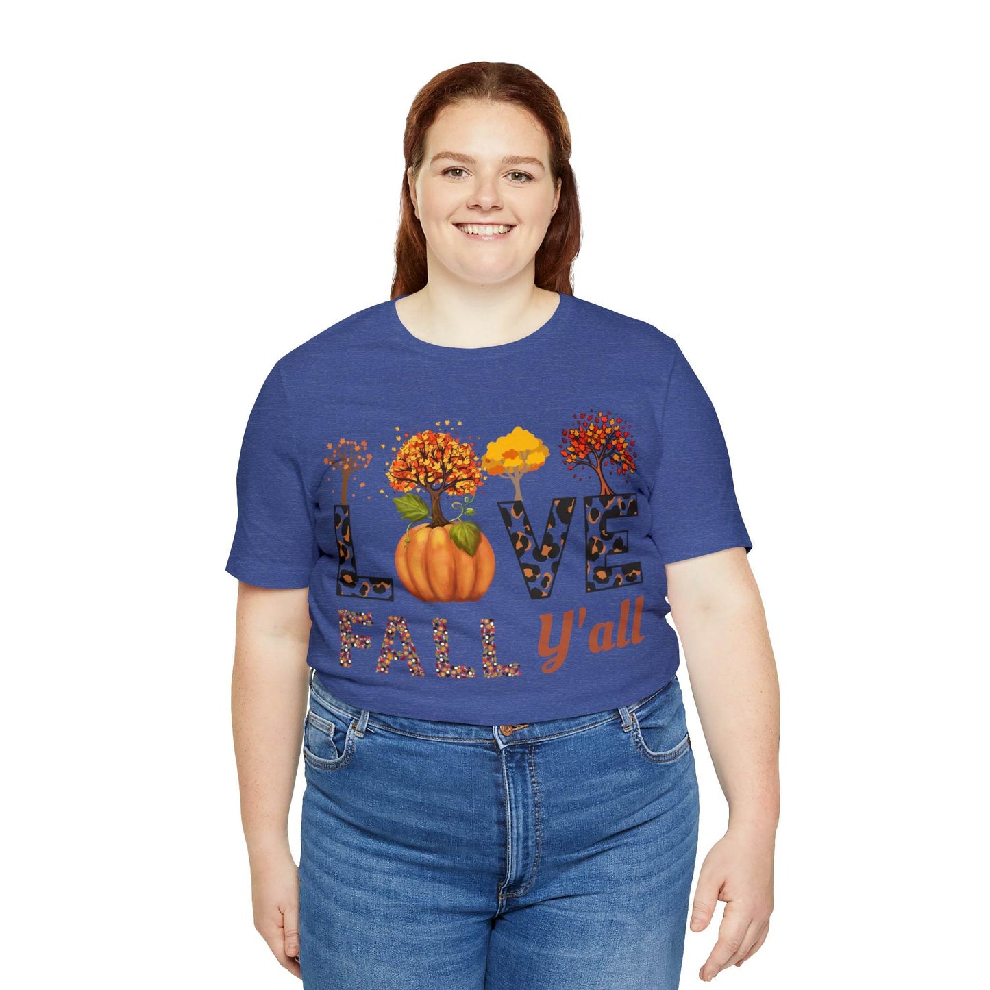 Leopard Print Love Fall Y'all, Fall shirt, Fall lover gift - Giftsmojo