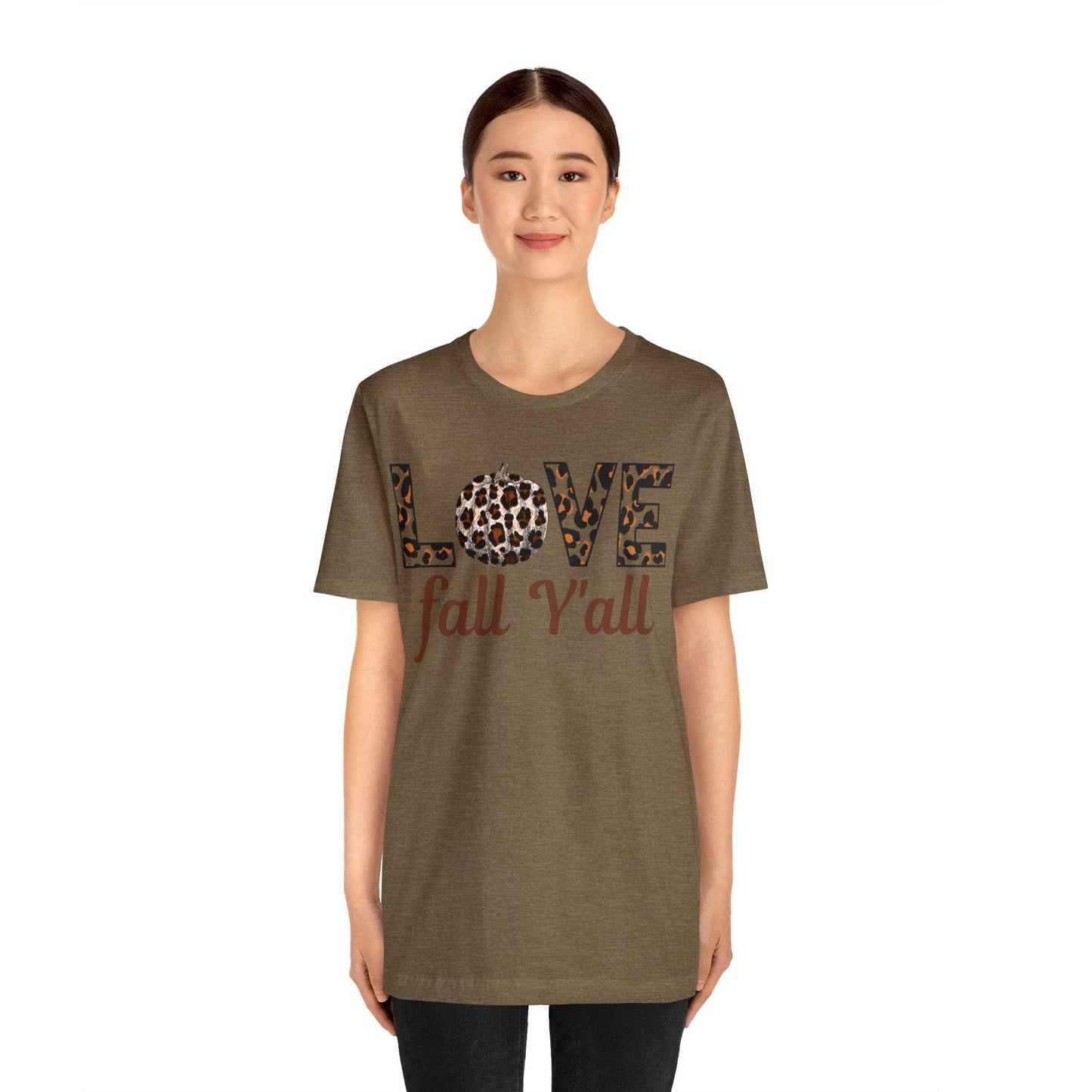 Leopard Print Love Fall Y'all Love Fall shirt Fall lover gift - Giftsmojo