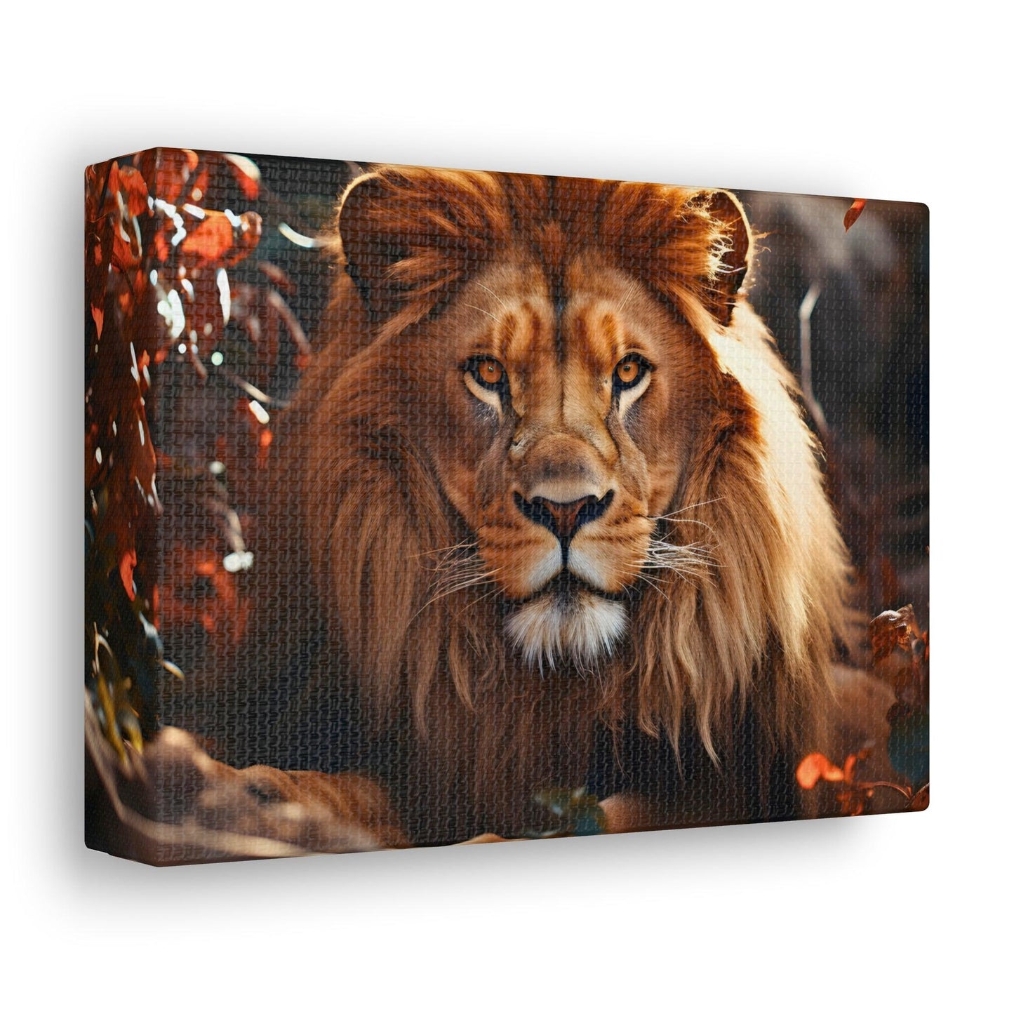 Lion In Nature Art Canvas Gallery Wraps Lion Print Large Canvas Art Animal Wall Art minimalist Wall Art Lover Gift