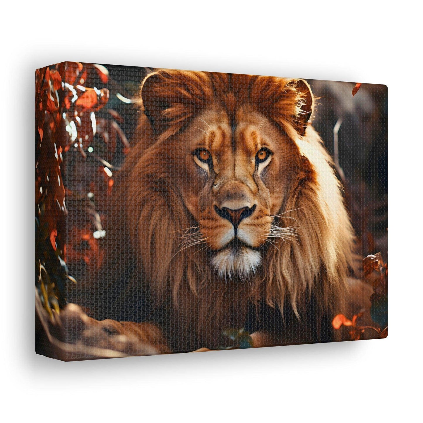 Lion In Nature Art Canvas Gallery Wraps Lion Print Large Canvas Art Animal Wall Art minimalist Wall Art Lover Gift - Giftsmojo