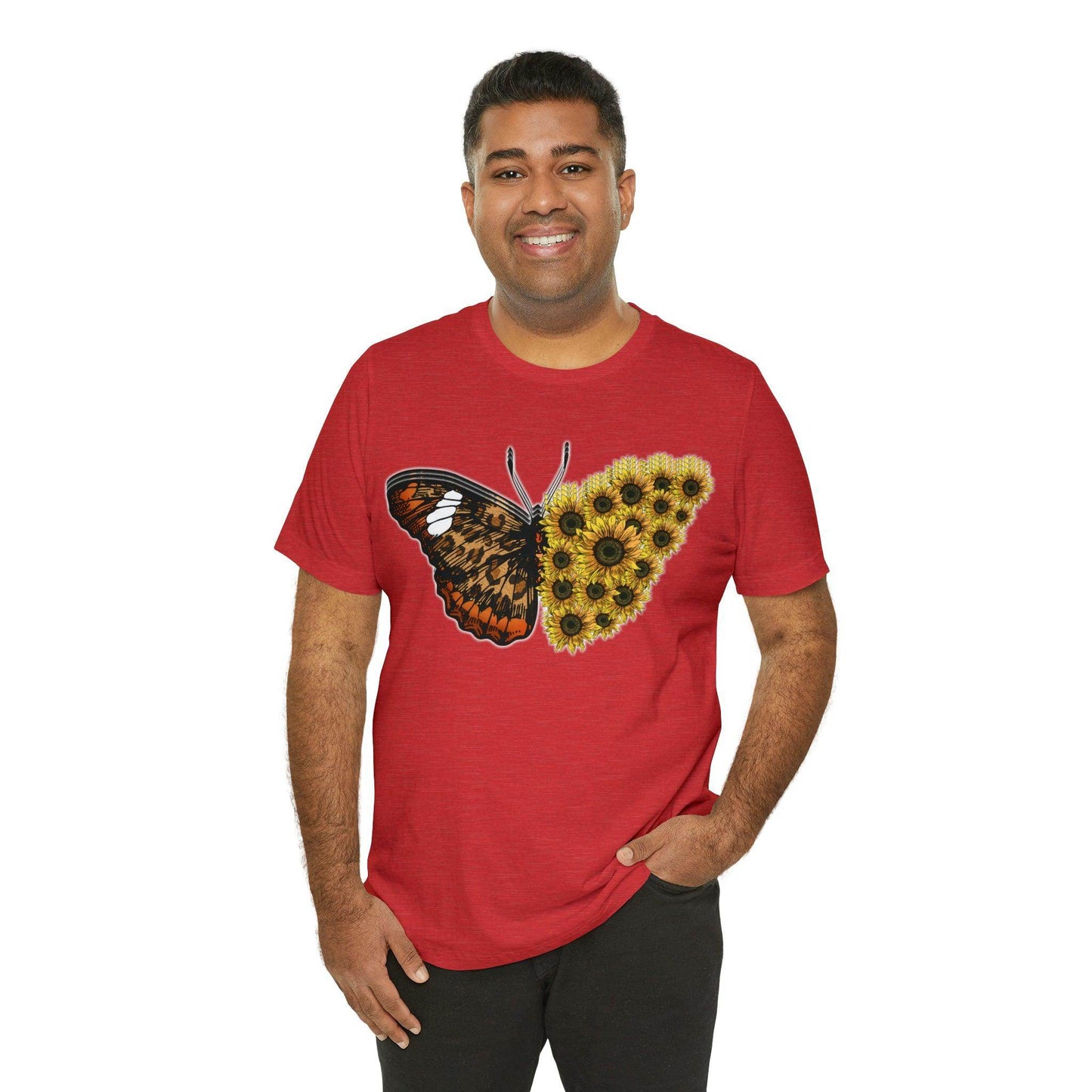 Butterfly Shirt, Sunflower Shirt, Insect Shirt Nature love T shirtFloral Tee Shirt, Flower Shirt, Garden Shirt, Womens Fall Summer shirt - Giftsmojo