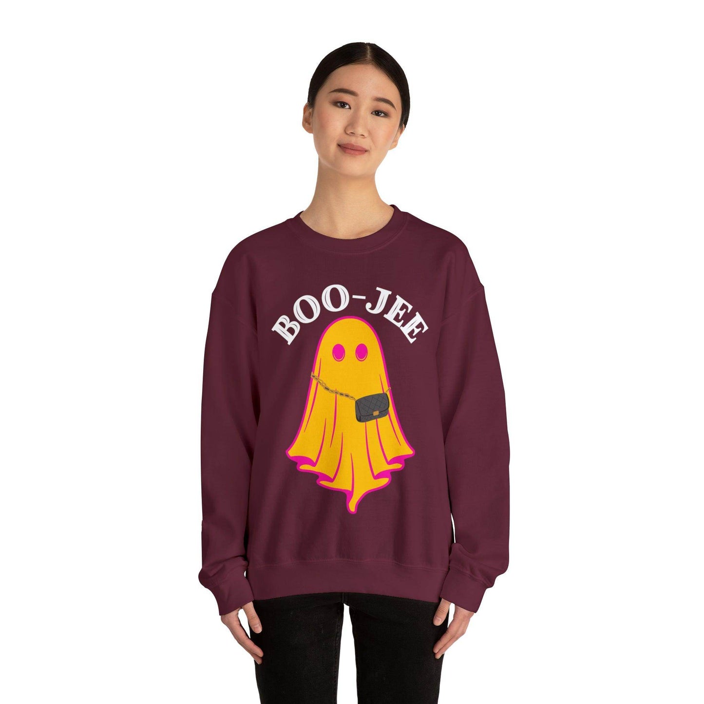 Boo-Jee Sweatshirt, Boo Halloween Sweatshirt, Spooky Ghost Sweatshirt, Boo Jee Shirt, Halloween Ghost Sweatshirt, Halloween Boo Shirt - Giftsmojo