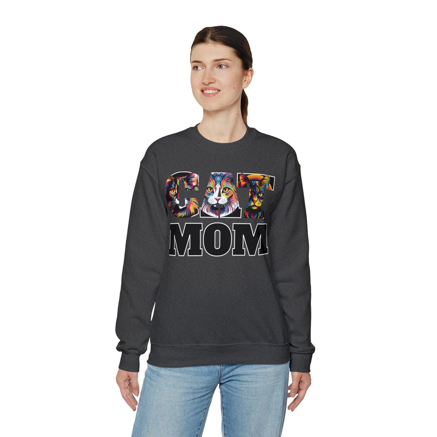 Cat Mom Sweatshirt Cat Sweatshirt Cat Crewneck Sweatshirt Cat Mom Gift Cat Lover Gift Cat Mama Shirt Cat Lover Sweater Animal Lover Gift