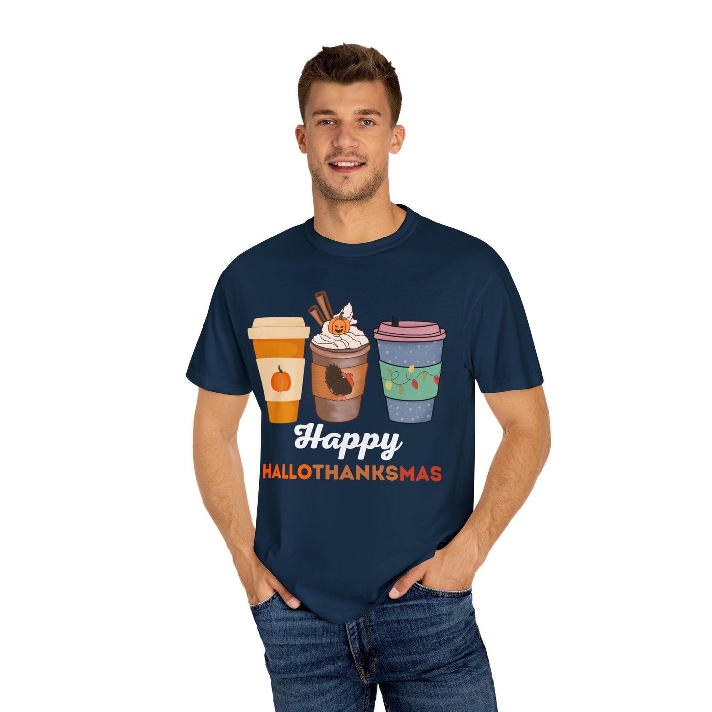 Happy HALLOTHANKSMAS Gift for Fall Halloween Thanksgiving Christmas Gift - Giftsmojo