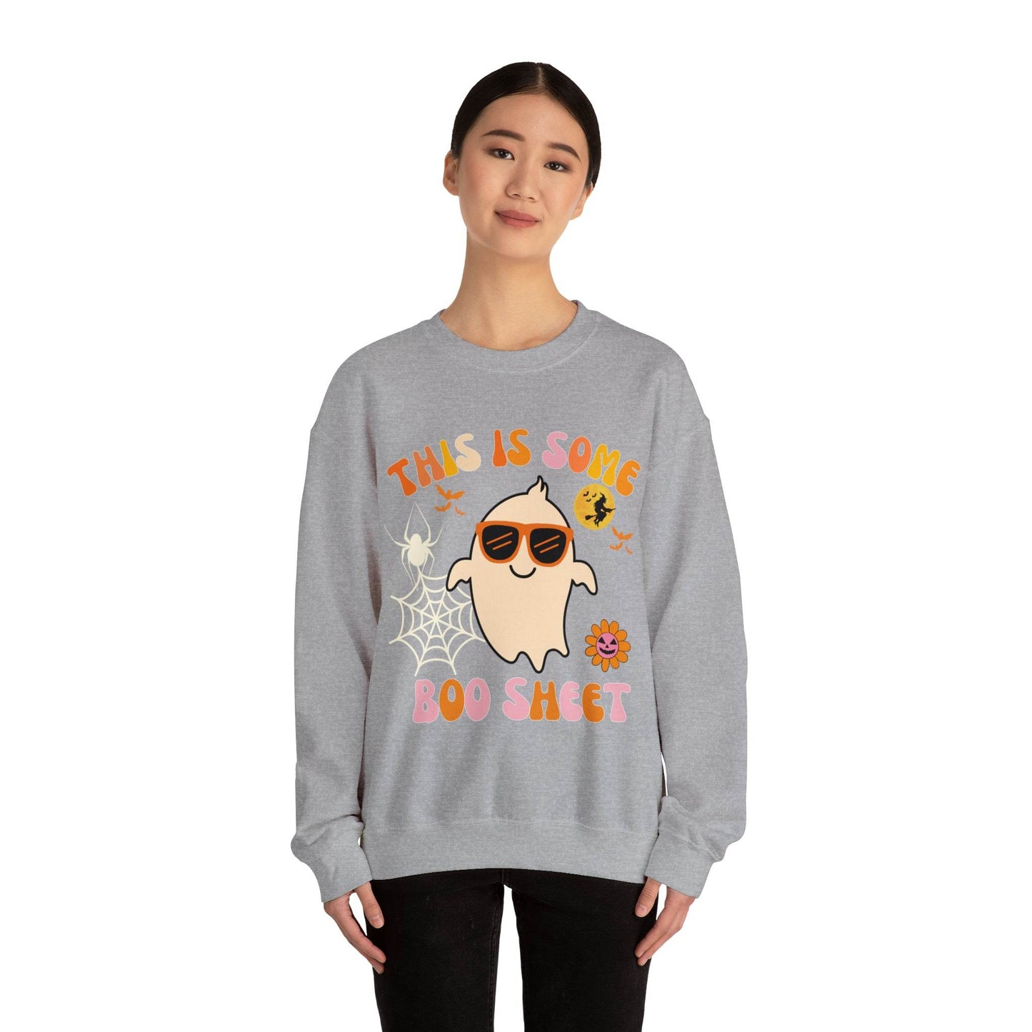 This Is Some Boo Sheet Ghost Sweatshirt Cute Ghost Sweatshirt Boo Ghost Sweatshirt Gift Shirt Funny Halloween Shirt Spooky Season Shirt - Giftsmojo