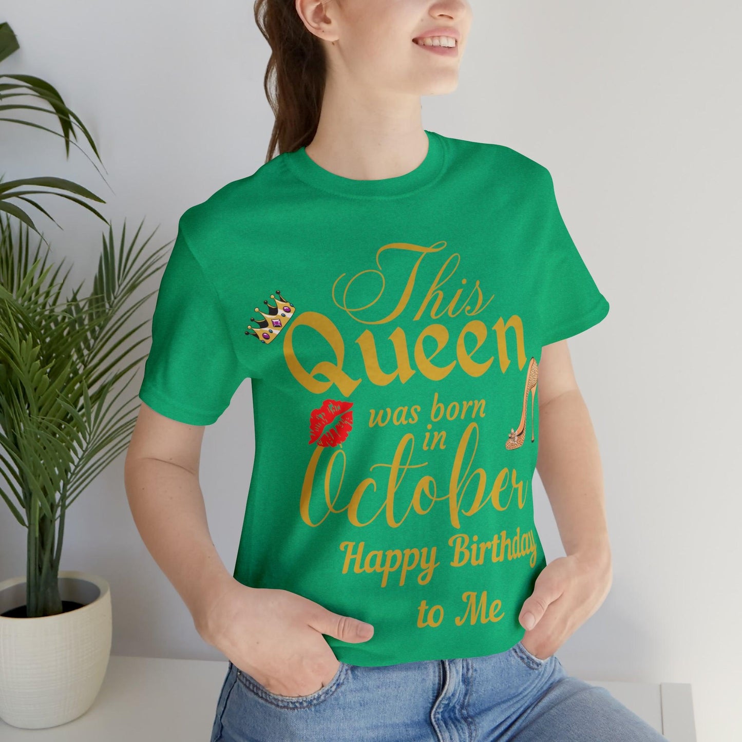 Birthday Queen Shirt, Gift for Birthday, This Queen was born in October Shirt, Funny Queen Shirt, Funny Birthday Shirt, Birthday Gift - Giftsmojo