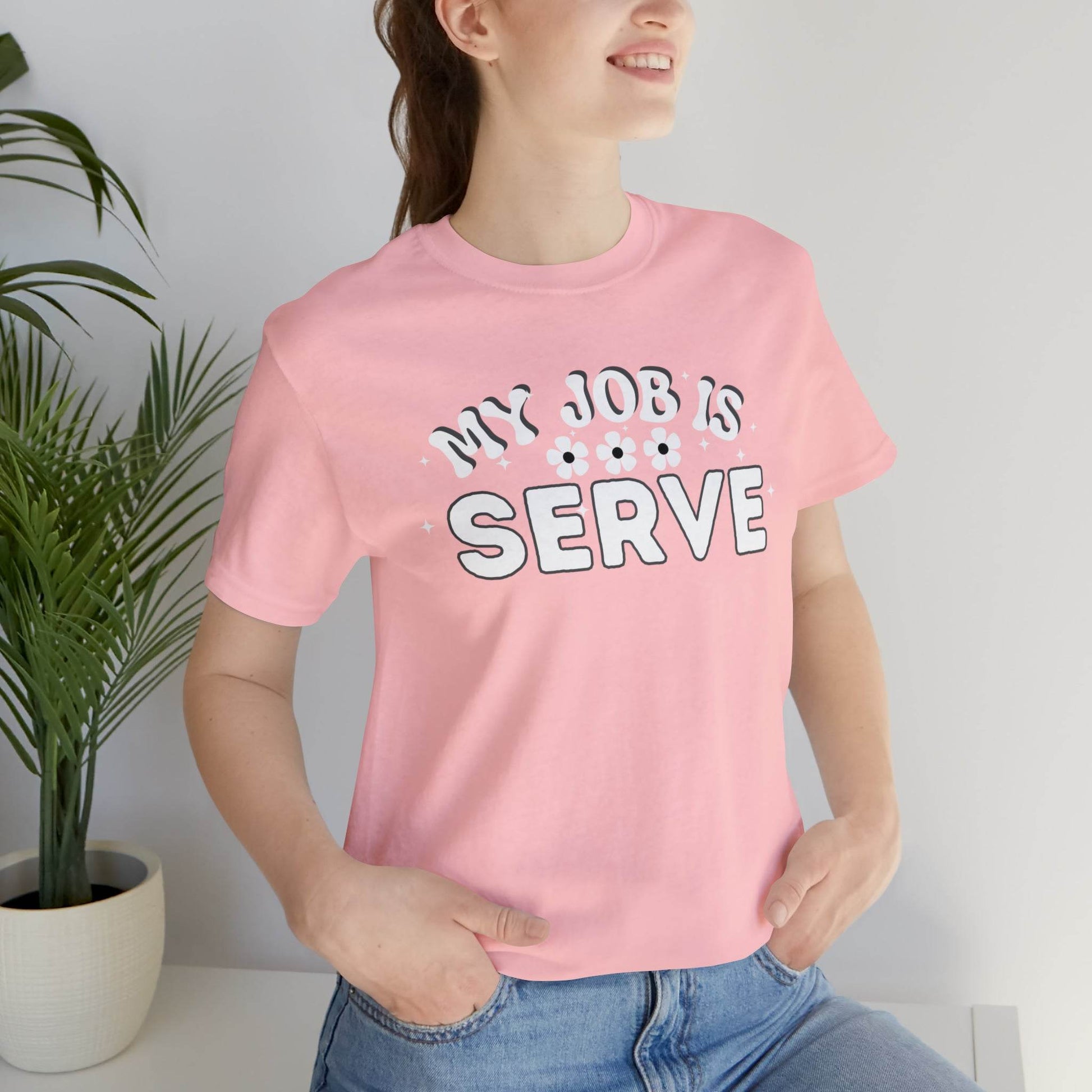 My Job is Serve Shirt Military Shirt Customer Service Shirt Waiter/Waitress Public Servant, Hotel Concierge, Caterer, Flight Attendant, Bartender Barista - Giftsmojo