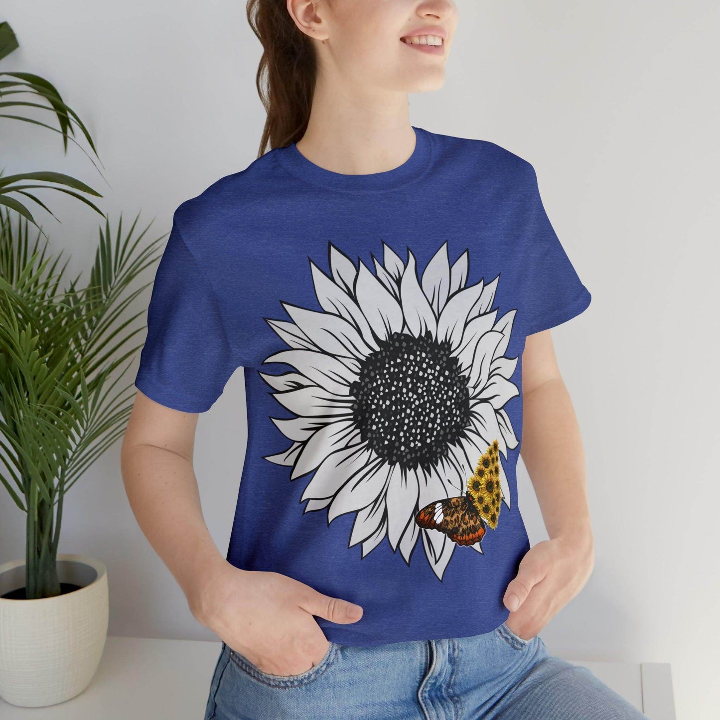 Flower Shirt, Sunflower Shirt, Floral Tee Shirt, Garden Shirt, Womens Fall Summer Shirt Sunshine Tee, Gift for Gardener, Nature love shirt - Giftsmojo