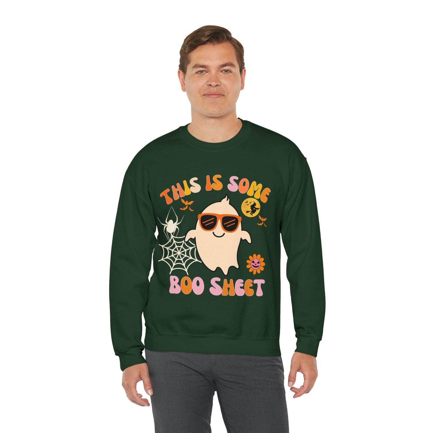 This Is Some Boo Sheet Ghost Sweatshirt Cute Ghost Sweatshirt Boo Ghost Sweatshirt Gift Shirt Funny Halloween Shirt Spooky Season Shirt - Giftsmojo