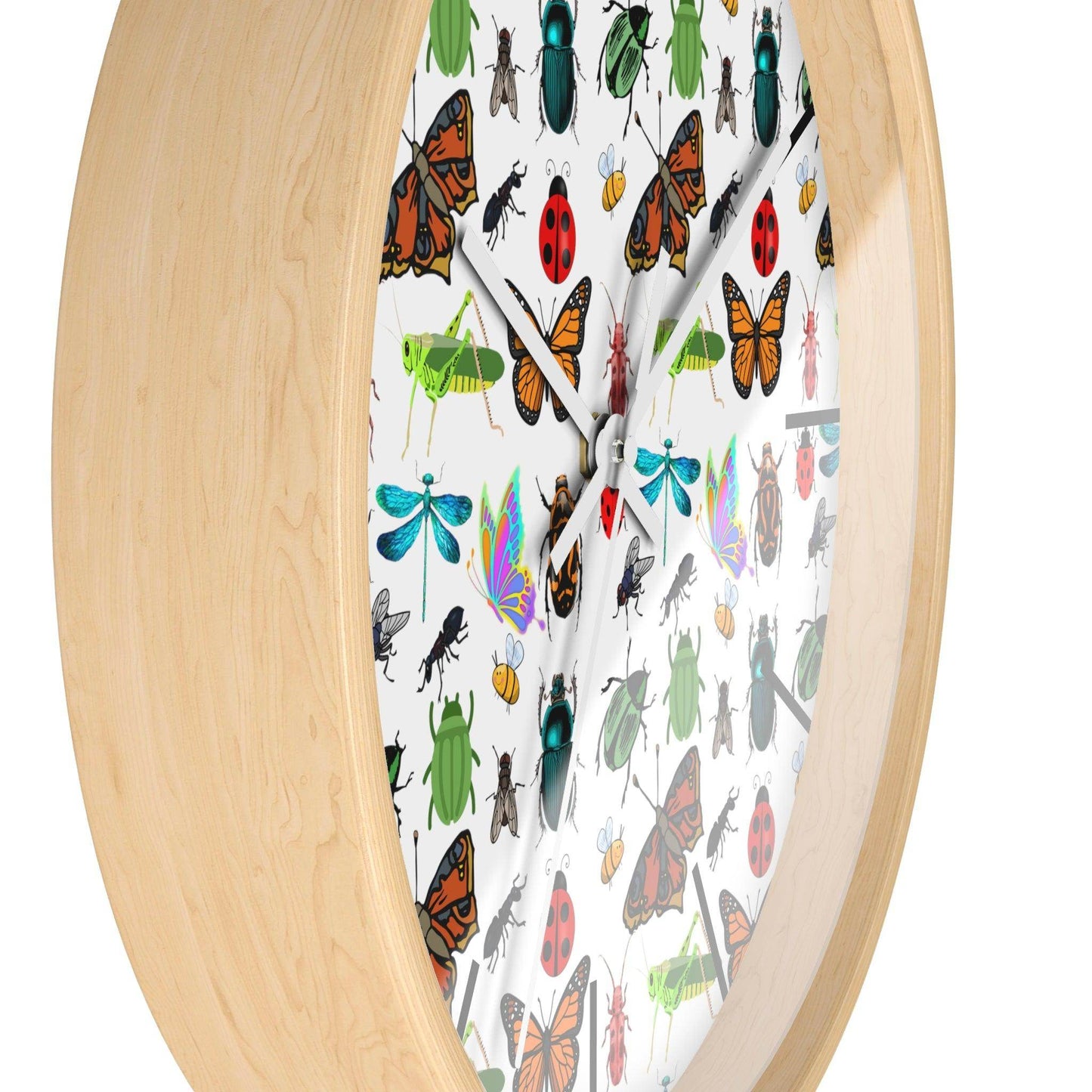 Bug Wall Clock Wall Clock Insects Wall Clock Home Decor Gift House Warming Gift - Unique Gift Farmhouse Clocks For Wall Living Room Bedroom - Giftsmojo