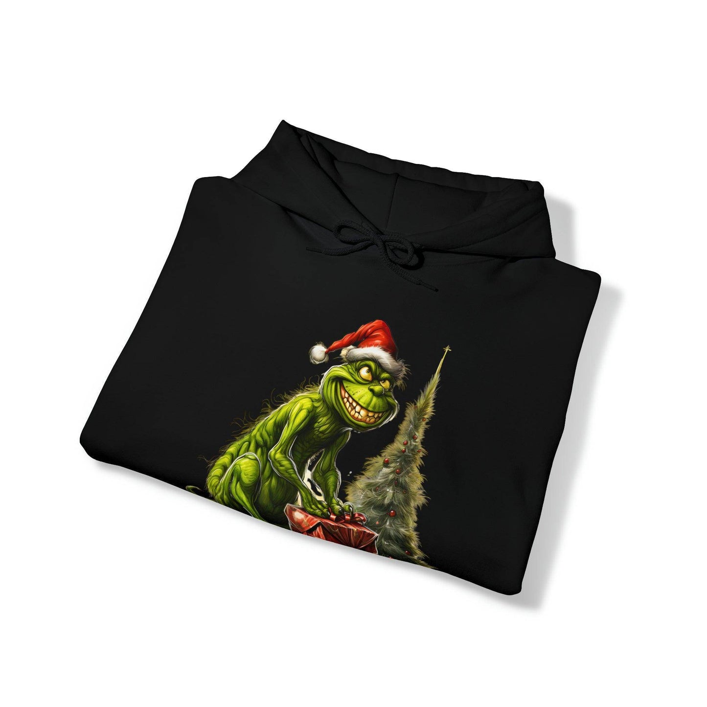 Grinch Hooded Sweatshirt Grinch Christmas Sweatshirt Christmas Sweater Truck Pullover Christmas Tree Sweat Pine Tree Pullover Grinch With a Mug - Giftsmojo