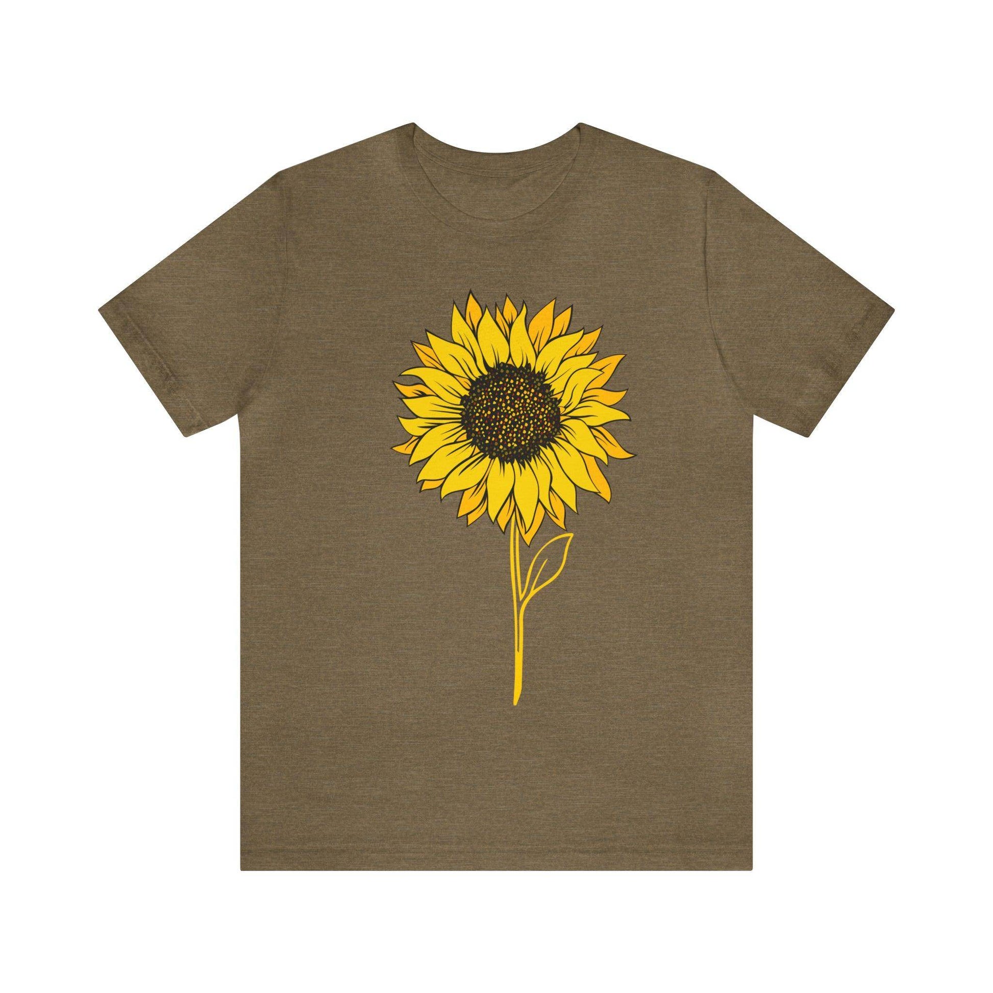 Sunflower Shirt, Floral Tee Shirt, Flower Shirt, Garden Shirt, Womens Fall Summer Shirt Sunshine Tee, Gift for Gardener, Nature love T shirt - Giftsmojo