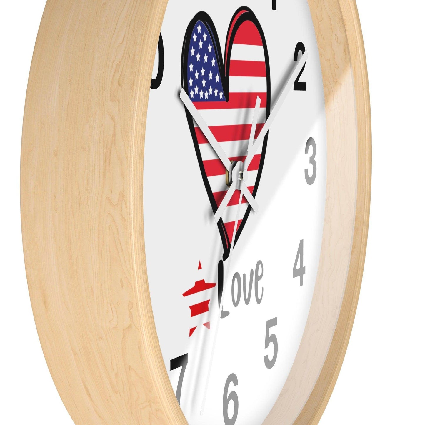 USA Flag Wall Clock, Home Decor gift, House Warming Gift, New Home Gift, Patriotic Gift for Americans Office Clock School Clock Home Clock - Giftsmojo