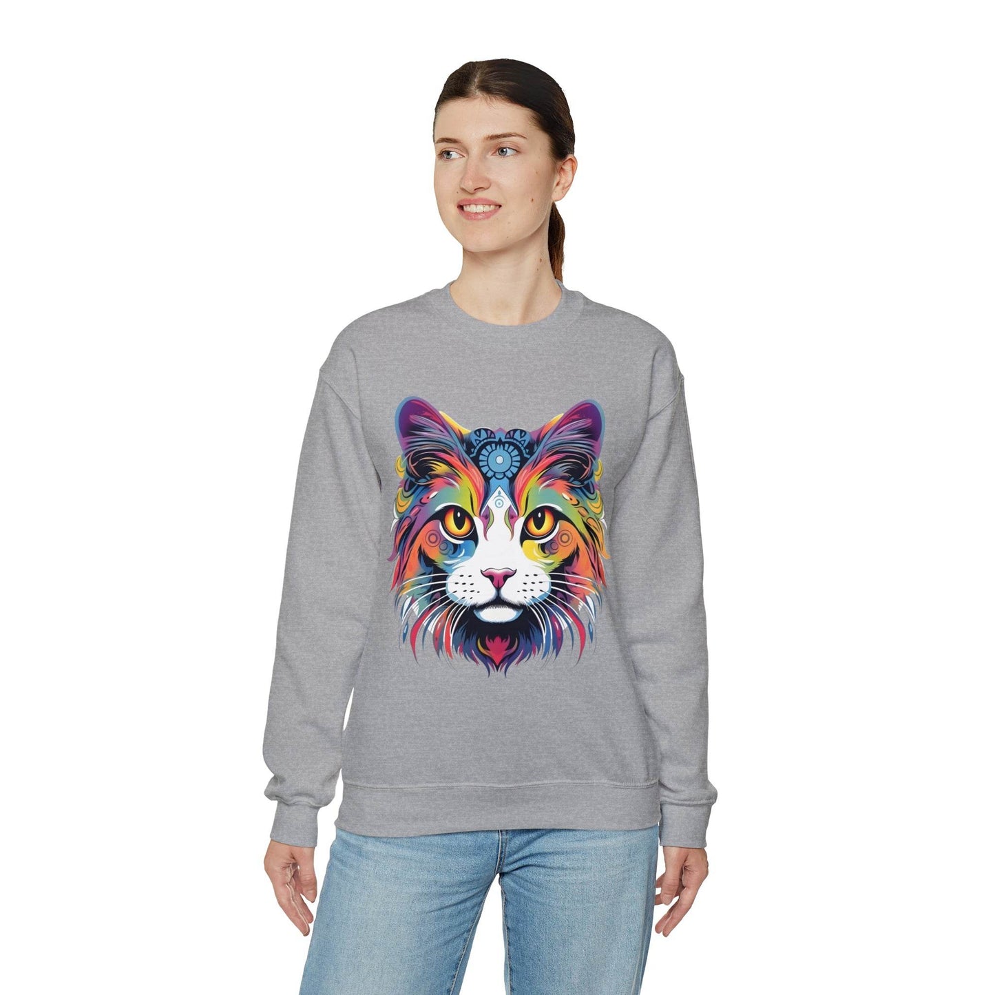 Vintage Cat Lover Sweater Animal Lover Gift Cat Mom Gift Cat Lover Gift Cat Mom Sweatshirt Retro Cat Sweatshirt Cat Crewneck Sweatshirt - Giftsmojo