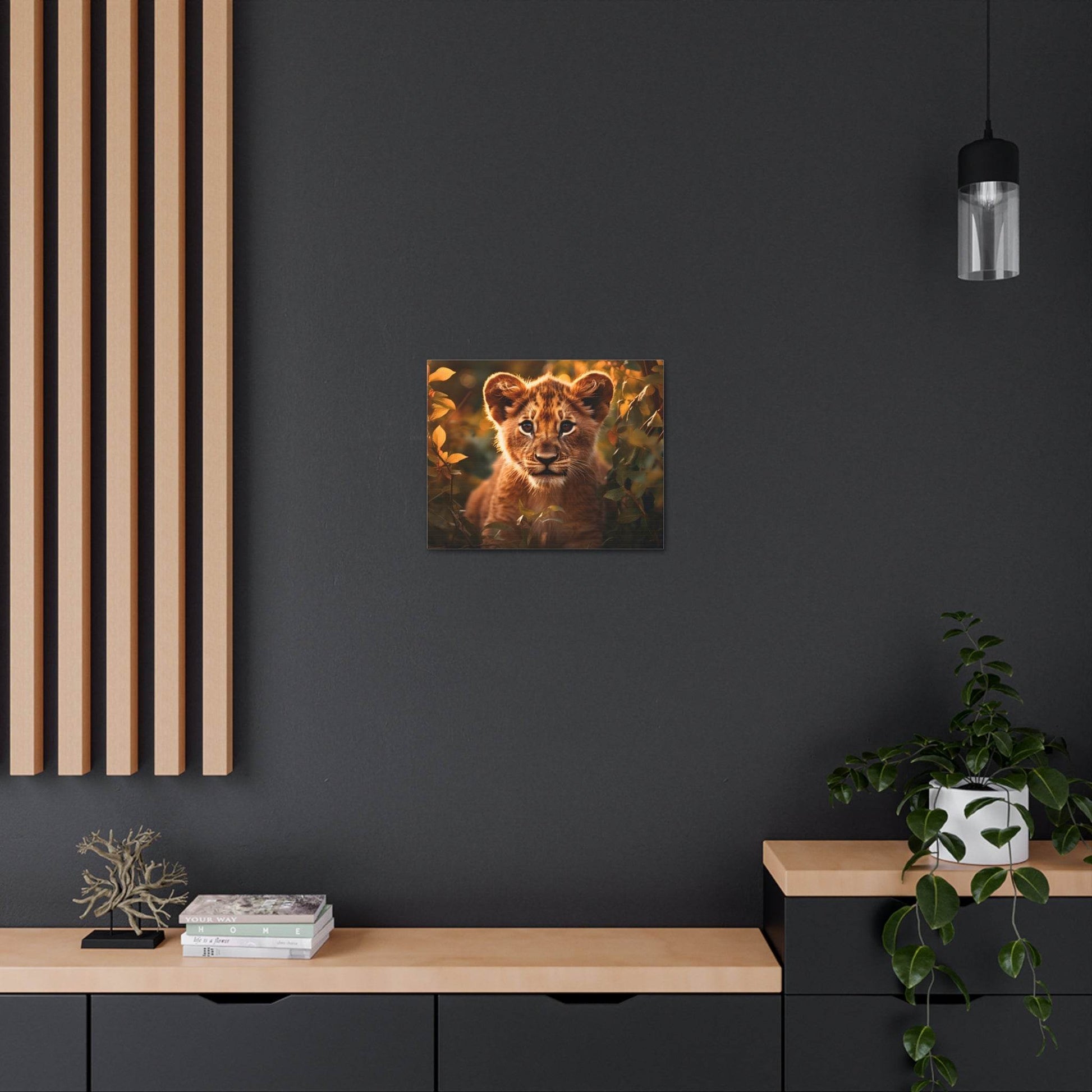 Baby Lion Cub Print Animal Nature Art Safari Nursery Canvas Gallery Wraps Baby Lion Print Large Canvas Art Animal Wall Art Lover Gift - Giftsmojo