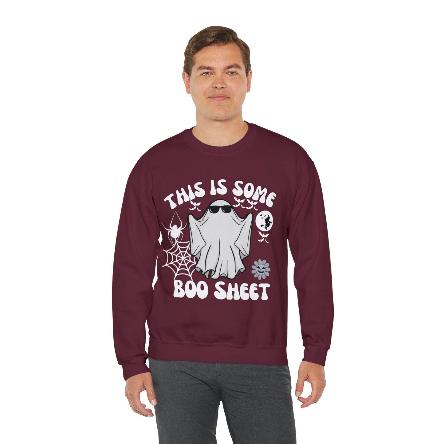 This Is Some Boo Sheet Ghost Sweatshirt Cute Ghost Sweatshirt Boo Ghost Sweatshirt Gift Shirt Funny Halloween Shirt Spooky Season Shirt - Giftsmojo