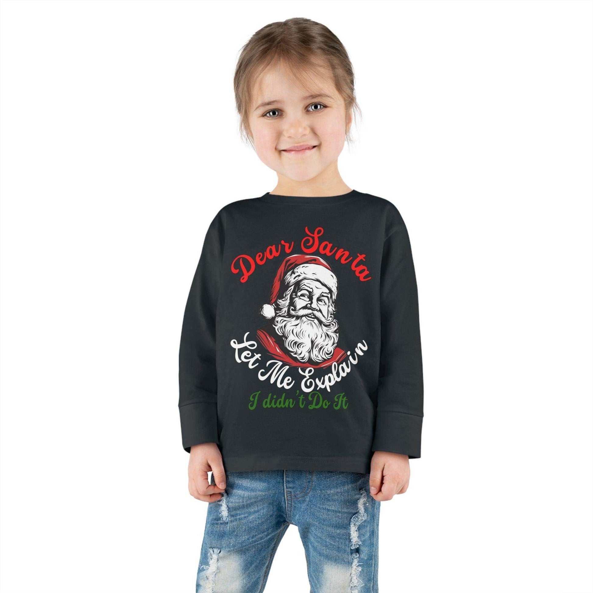 Christmas Shirt for Kids Christmas Outfit for Kids Dear Santa Let Me Explain I Didn't Do It Shirt - Giftsmojo