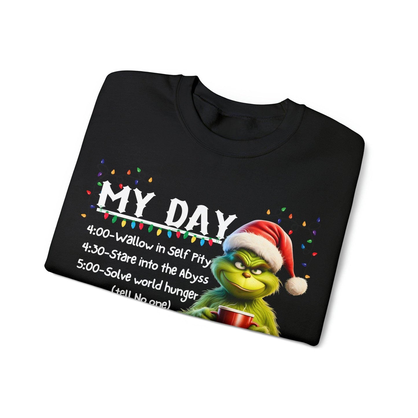 My Day Schedule I'M Booked Funny Christmas Sweatshirt Grinch Sweatshirt - Giftsmojo