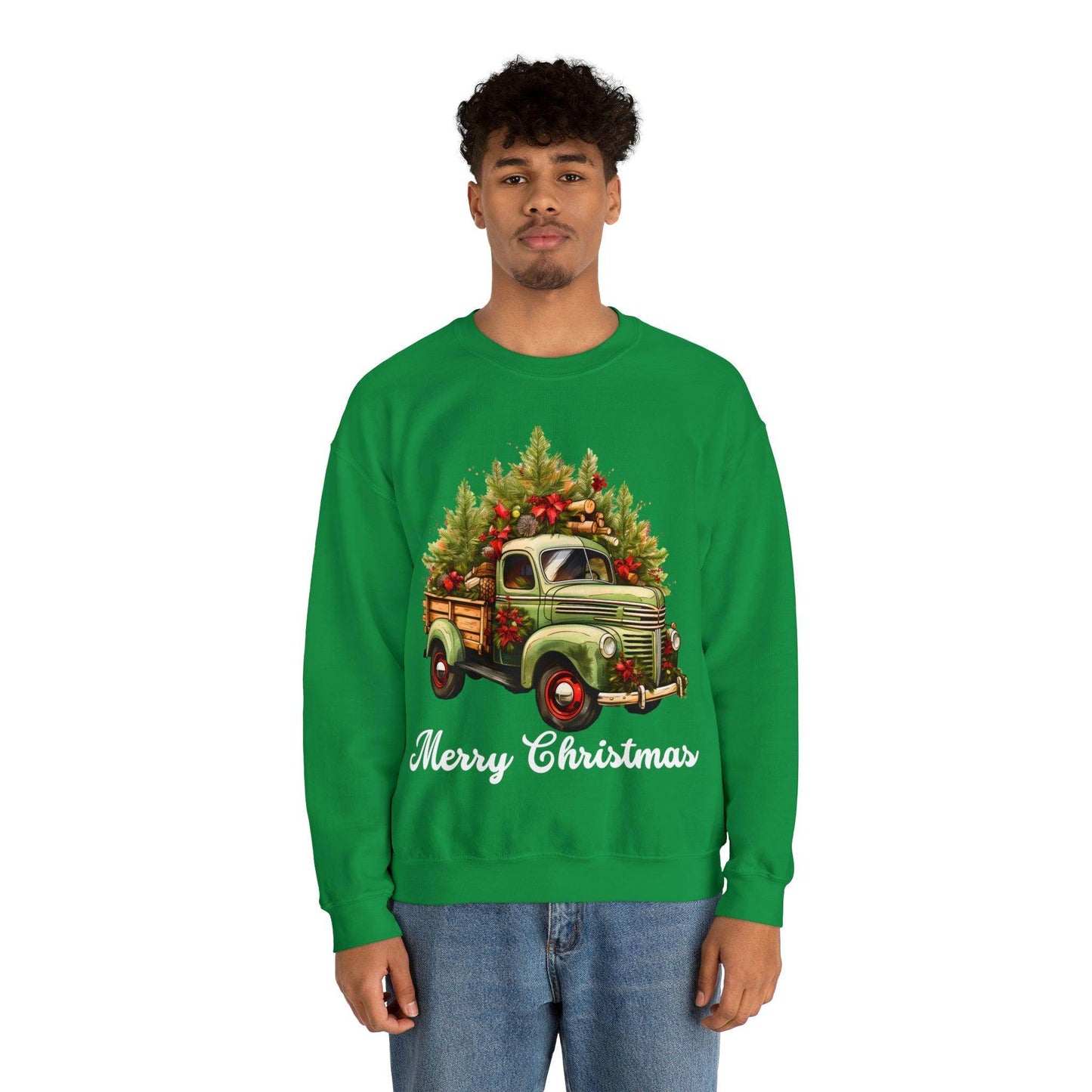 Christmas Sweatshirt Christmas Tree Sweatshirt Christmas Sweater Tree Truck Shirt Christmas Sweatshirt Tree Sweat Pine Tree - Giftsmojo