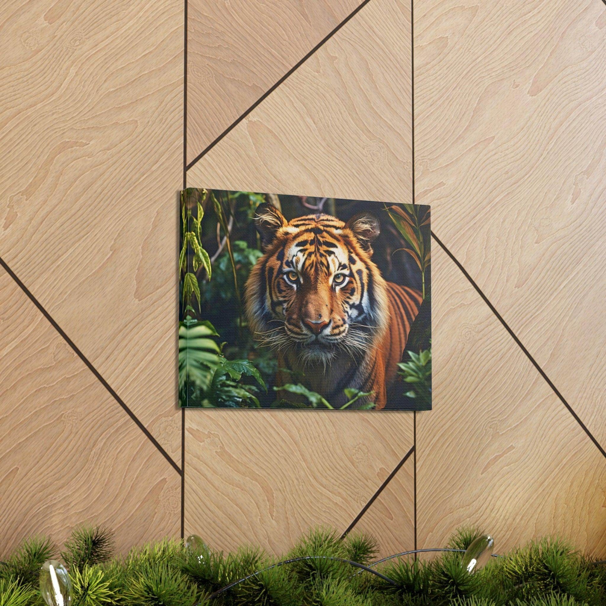 Tiger In Nature Art Canvas Gallery Wraps Tiger Print Large Canvas Art Animal Wall Art minimalist Wall Art Lover Gift - Giftsmojo