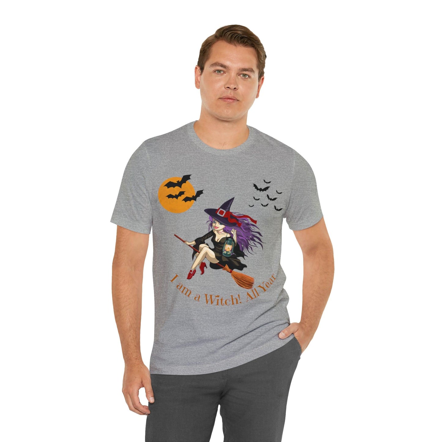 I am a witch All year Halloween Shirt,Vintage Witch Shirts Funny Witch Shirt Halloween Clothes Halloween Vibes Halloween Retro Halloween Outfit
