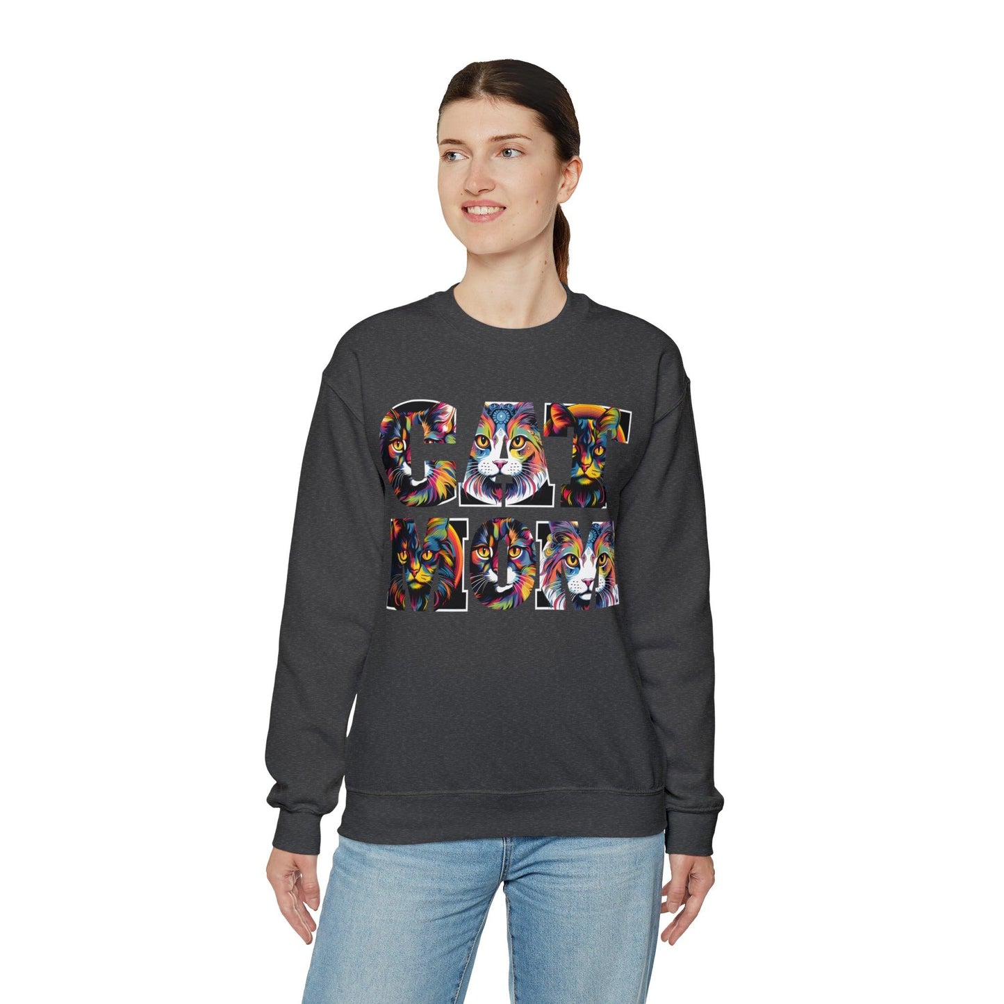 Vintage Cat Sweatshirt Cat Mom Sweatshirt Cat Crewneck Sweatshirt Cat Mom Gift Cat Lover Gift Animal Lover Cat Mama Shirt Cat Lover Sweater