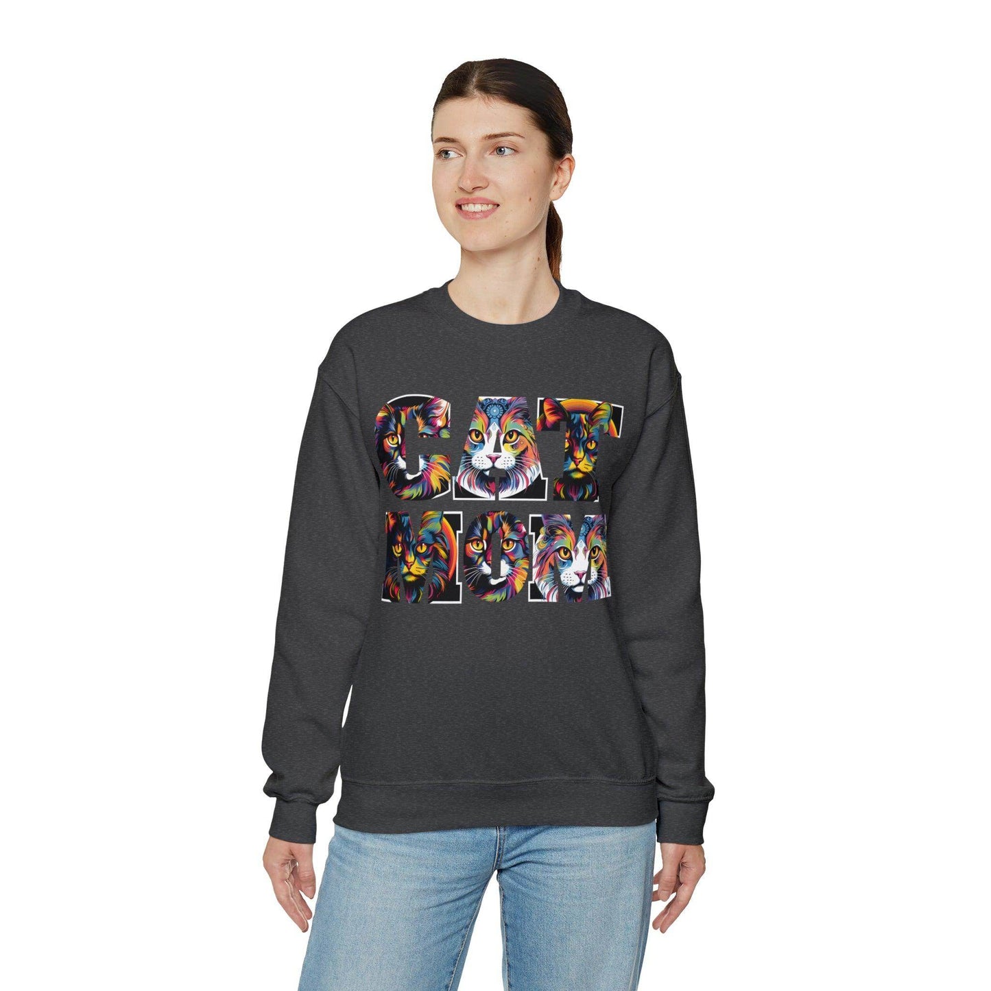 Vintage Cat Sweatshirt Cat Mom Sweatshirt Cat Crewneck Sweatshirt Cat Mom Gift Cat Lover Gift Animal Lover Cat Mama Shirt Cat Lover Sweater - Giftsmojo